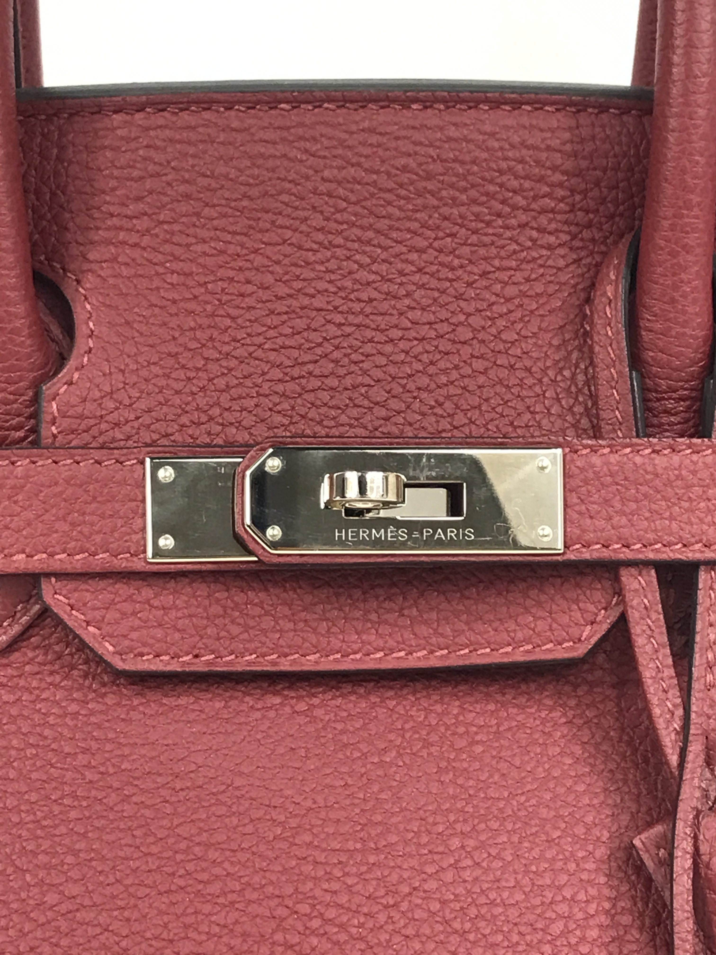 Burgundy Wine Togo Birkin 30 w/PHW