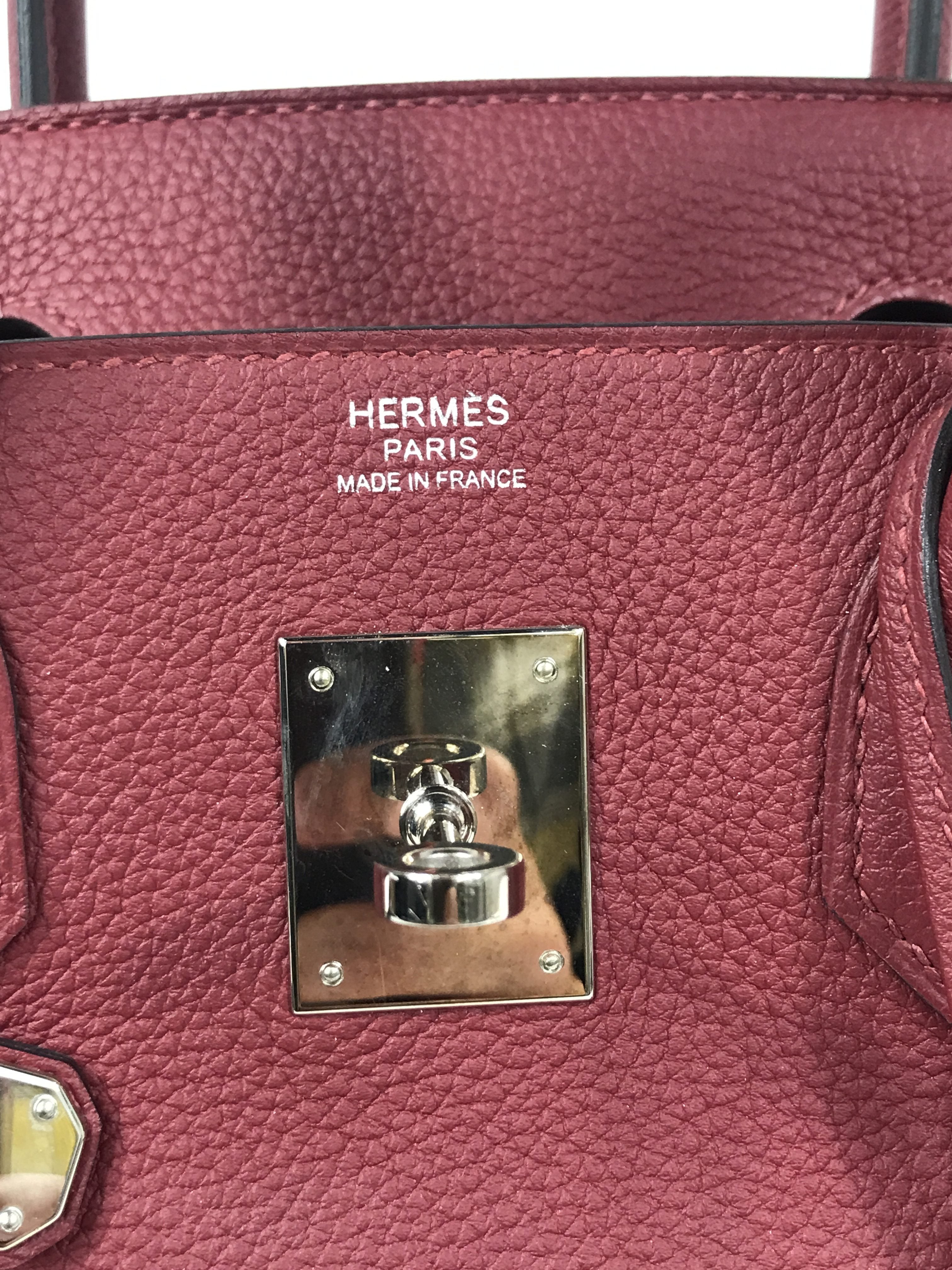 Burgundy Wine Togo Birkin 30 w/PHW