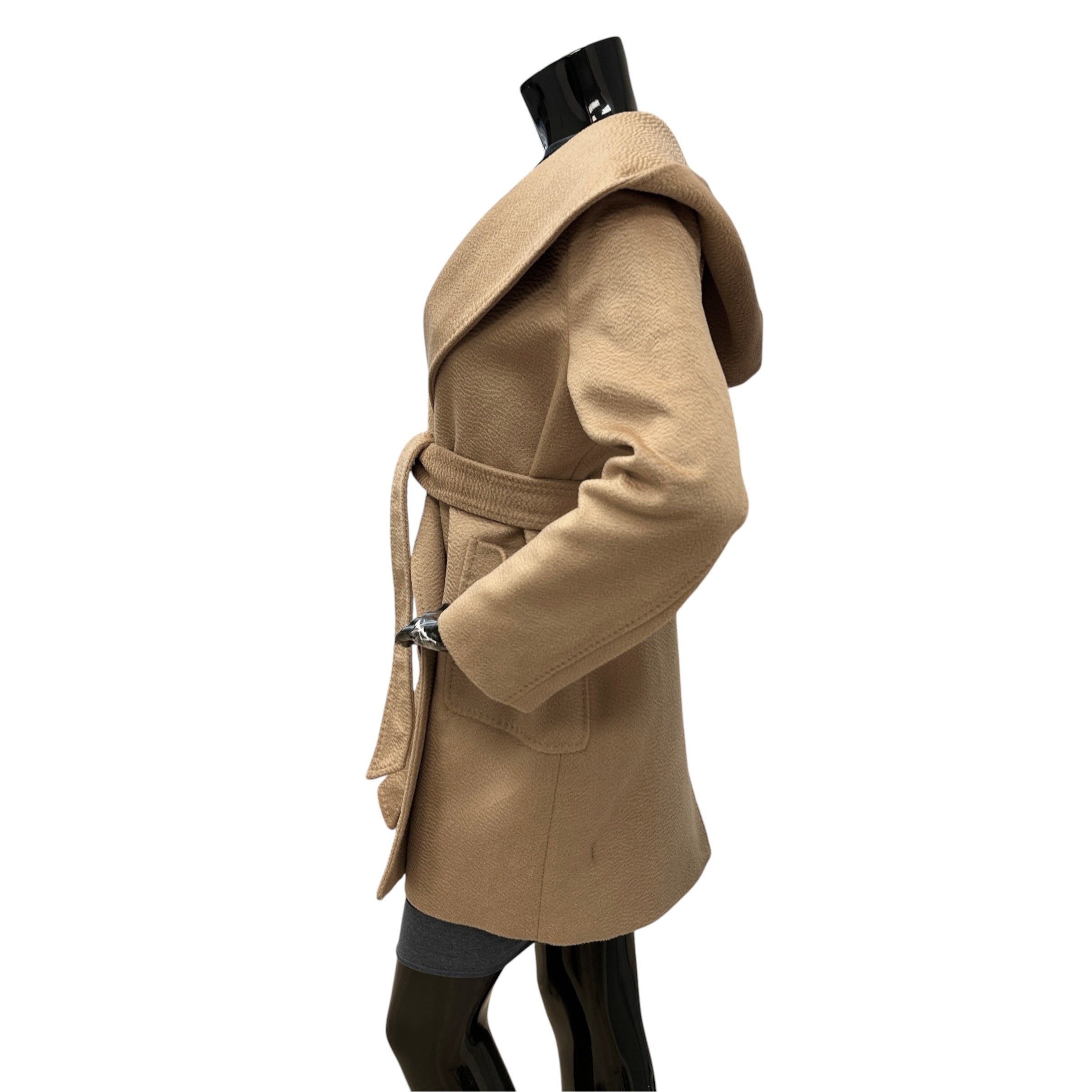 Rialto Camel Hair Hood/Belted Coat