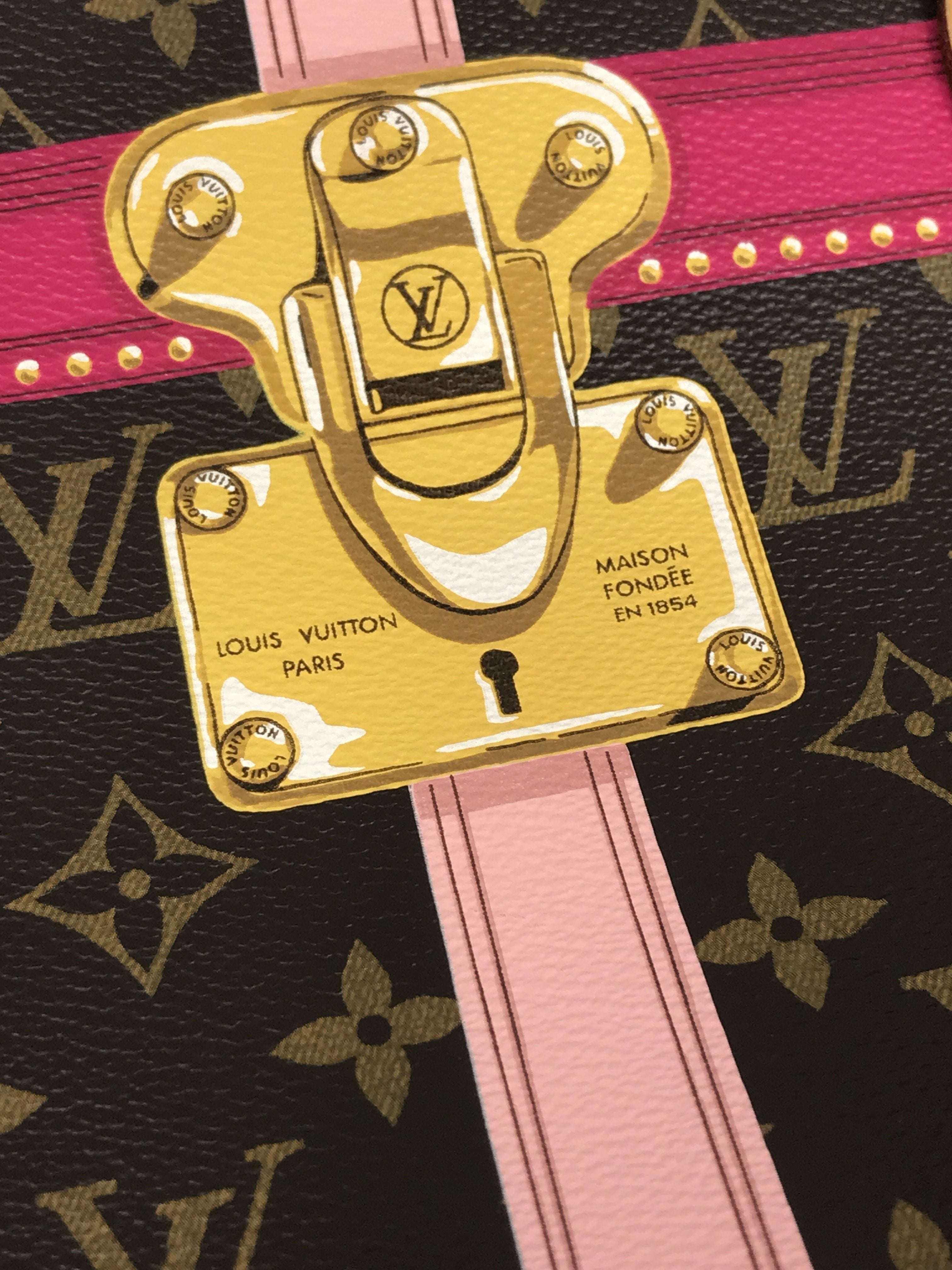 Brown Monogram Canvas “Summer Trunks” Neverfull MM Tote W/GHW- ON LAYAWAY