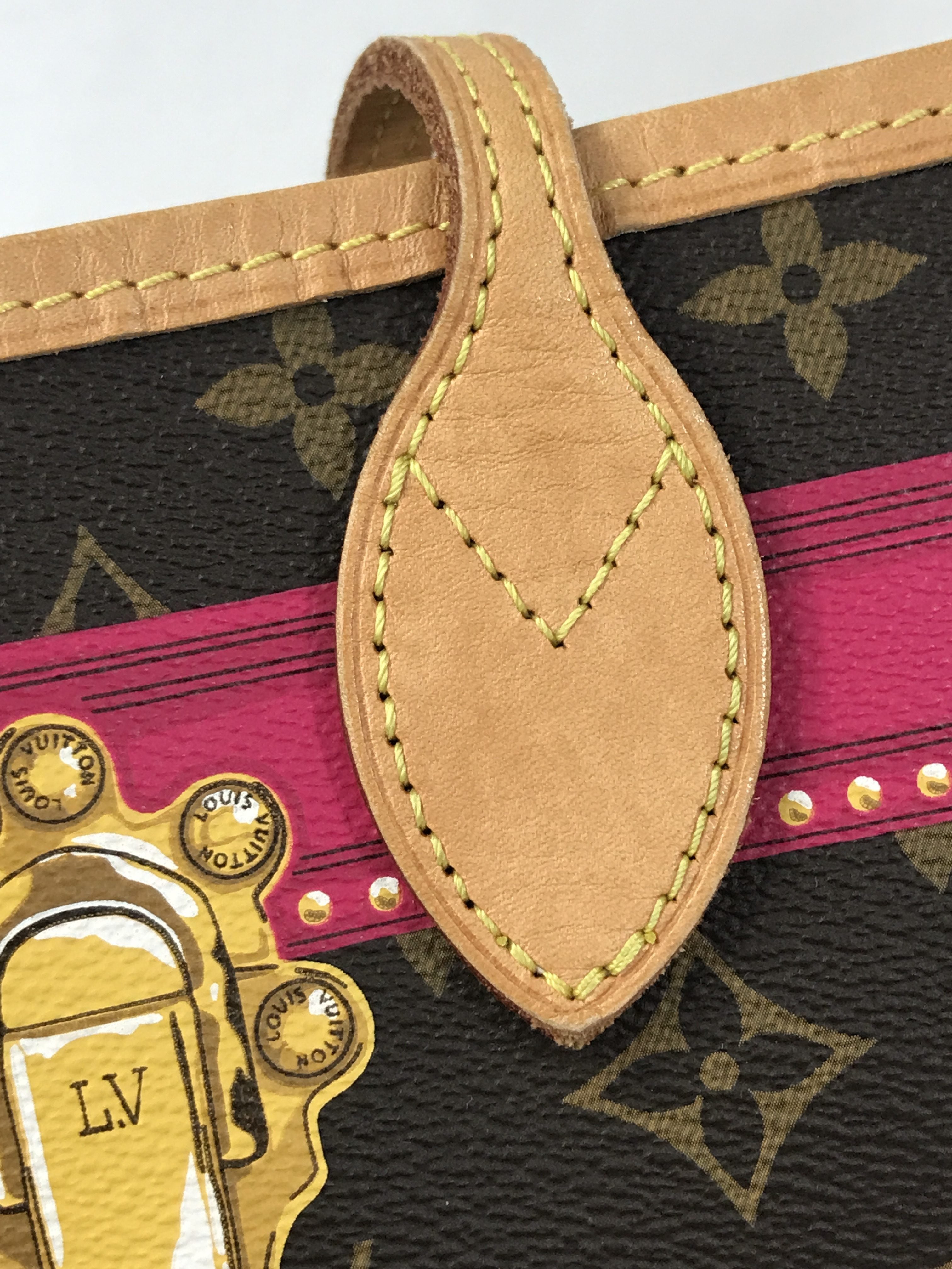 Brown Monogram Canvas “Summer Trunks” Neverfull MM Tote W/GHW- ON LAYAWAY