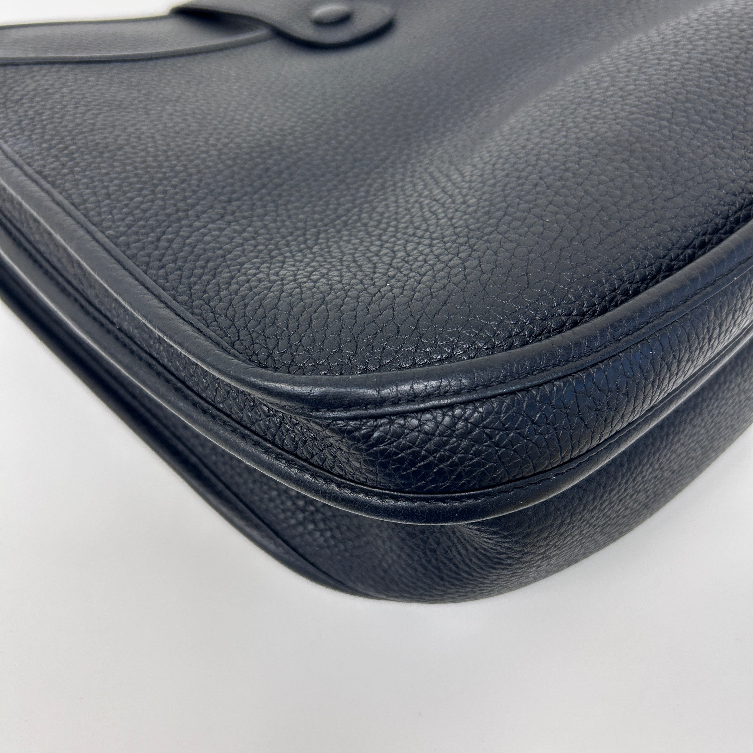 Black Clemence Leather Evelyne GM 33 Bag w/PHW