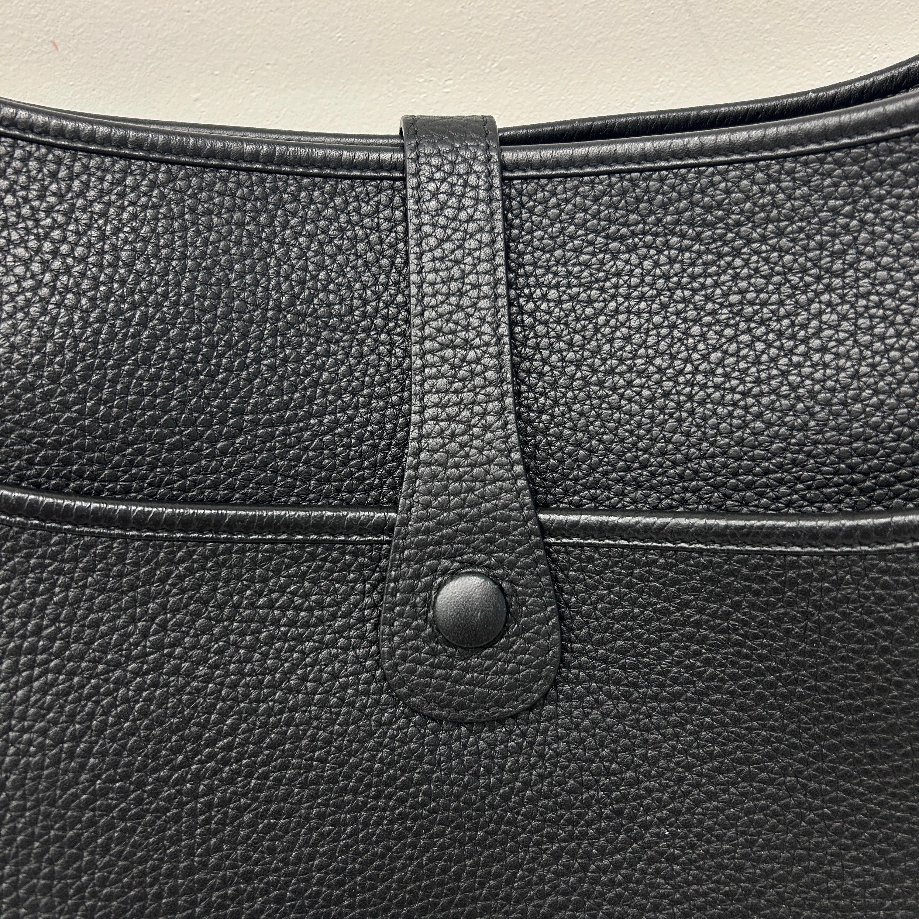 Black Clemence Leather Evelyne GM 33 Bag w/PHW