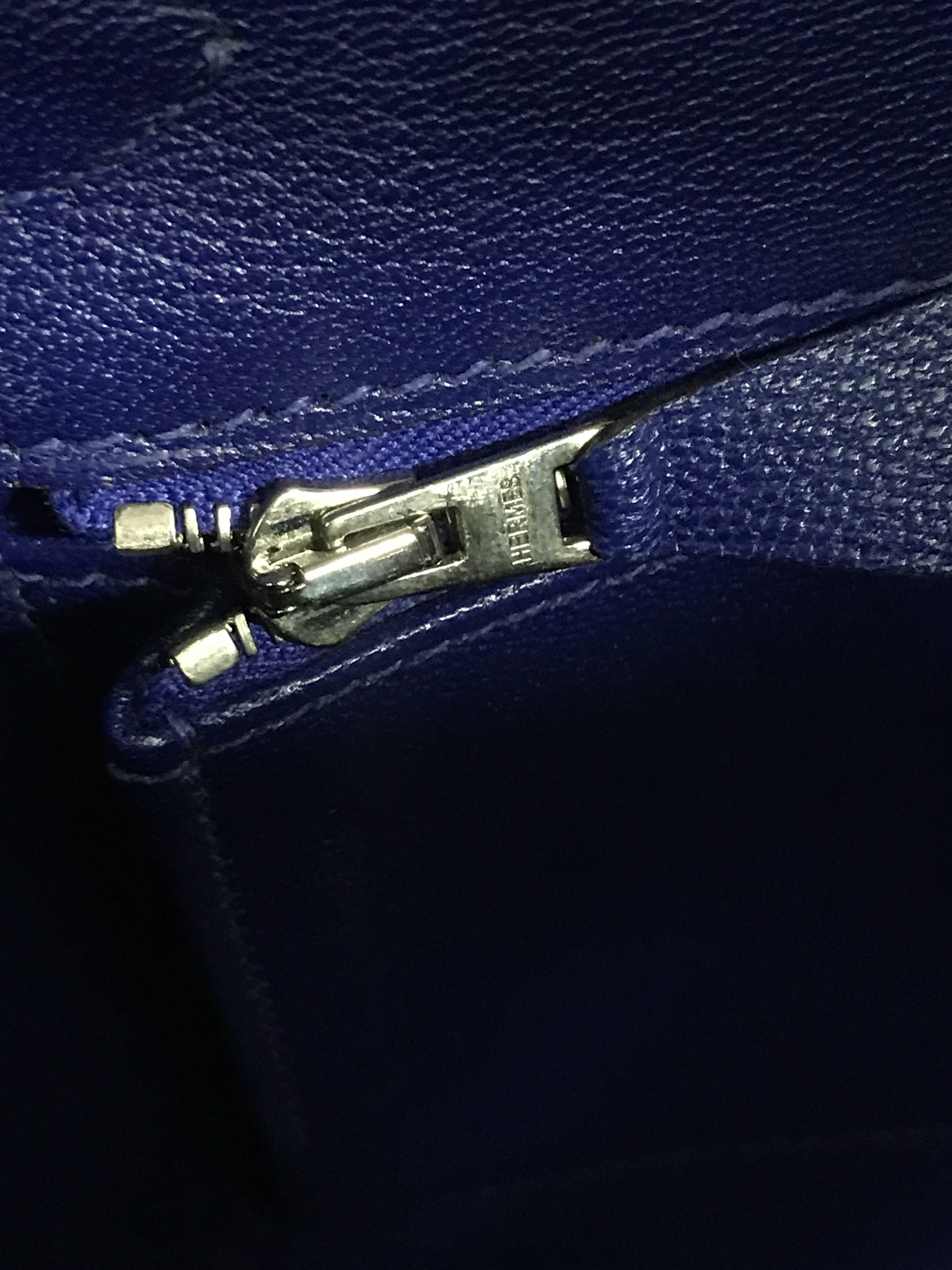 Blue Electric Croc Niloticus Birkin 30 W/ SHW