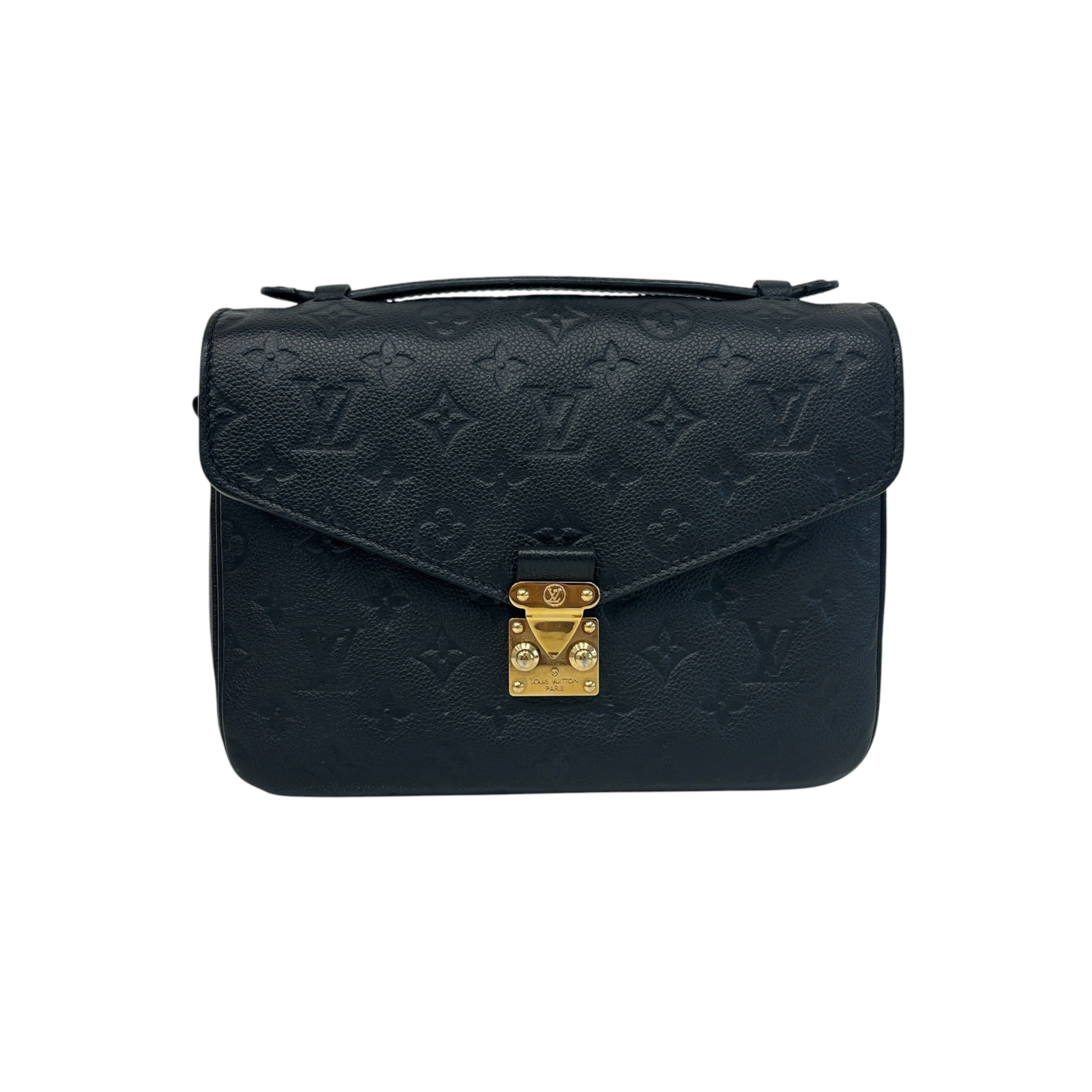 Black Monogram Empreinte Leather Pochette Metis Bag w/GHW