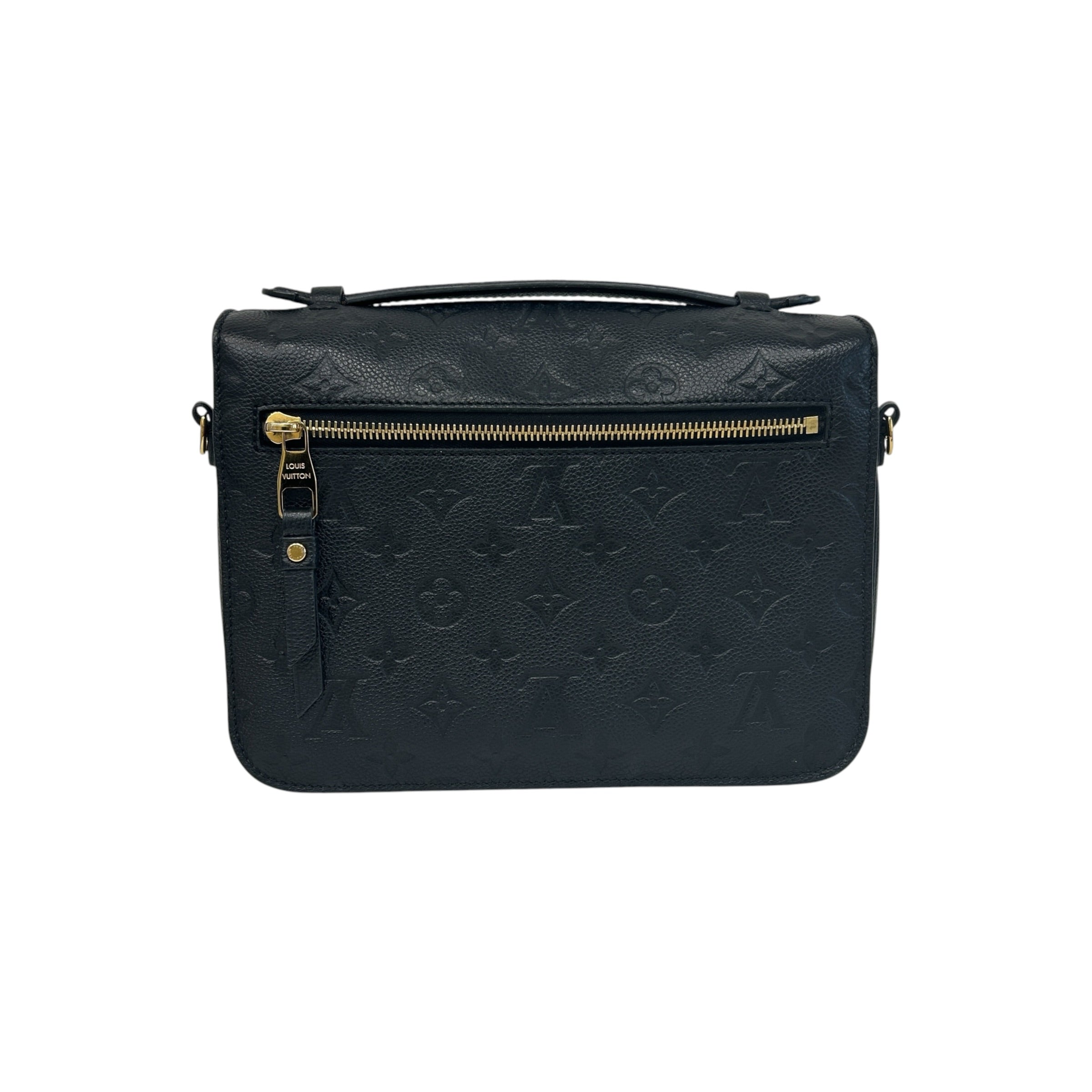 Black Monogram Empreinte Leather Pochette Metis Bag w/GHW
