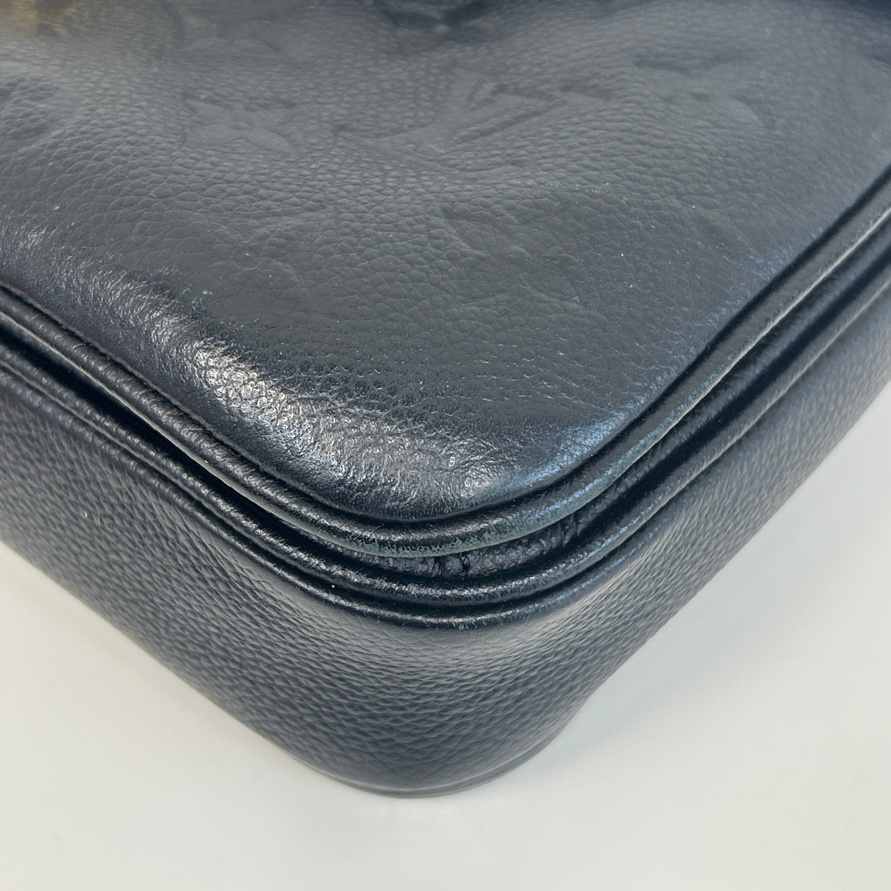 Black Monogram Empreinte Leather Pochette Metis Bag w/GHW