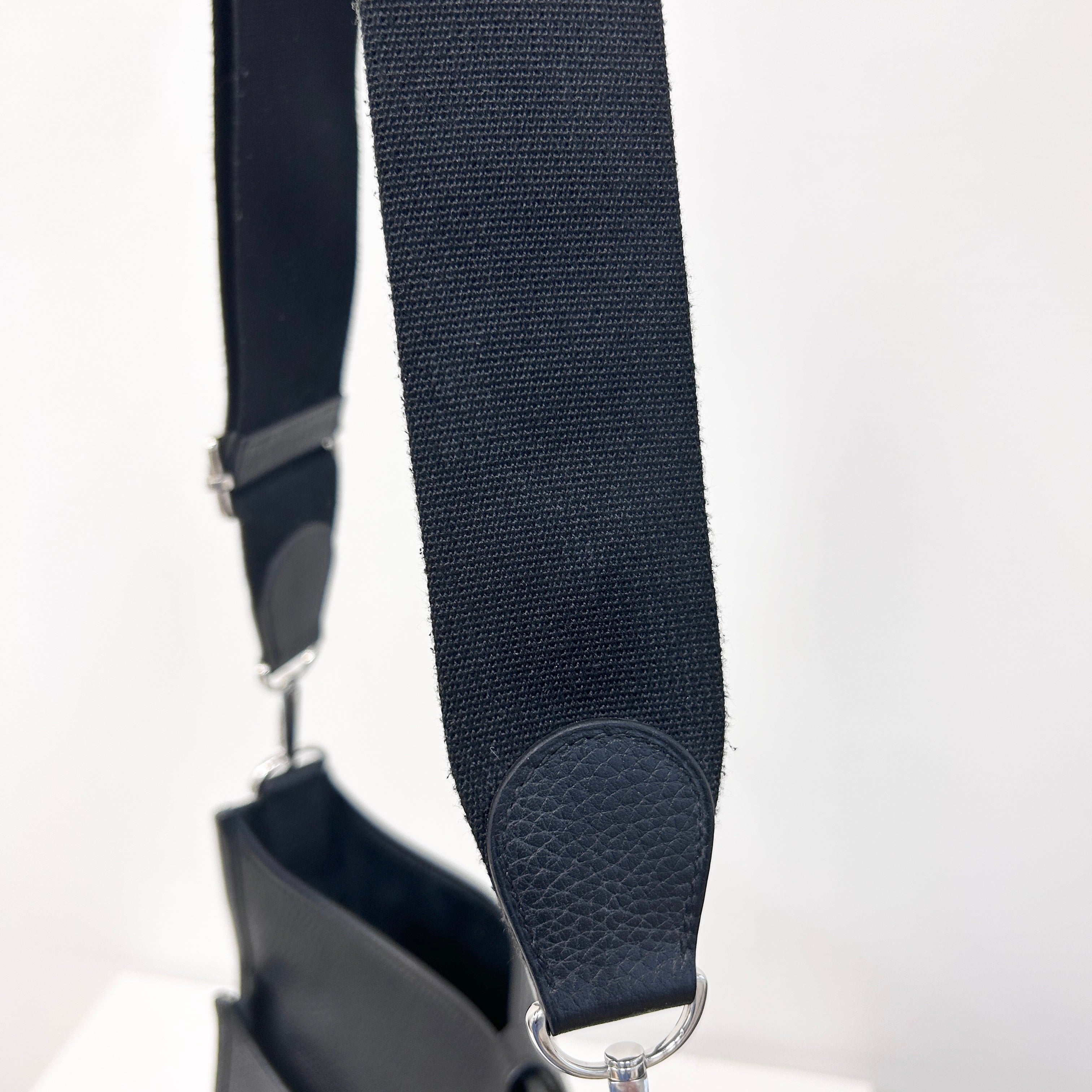 Black Clemence Leather Evelyne GM 33 Bag w/PHW