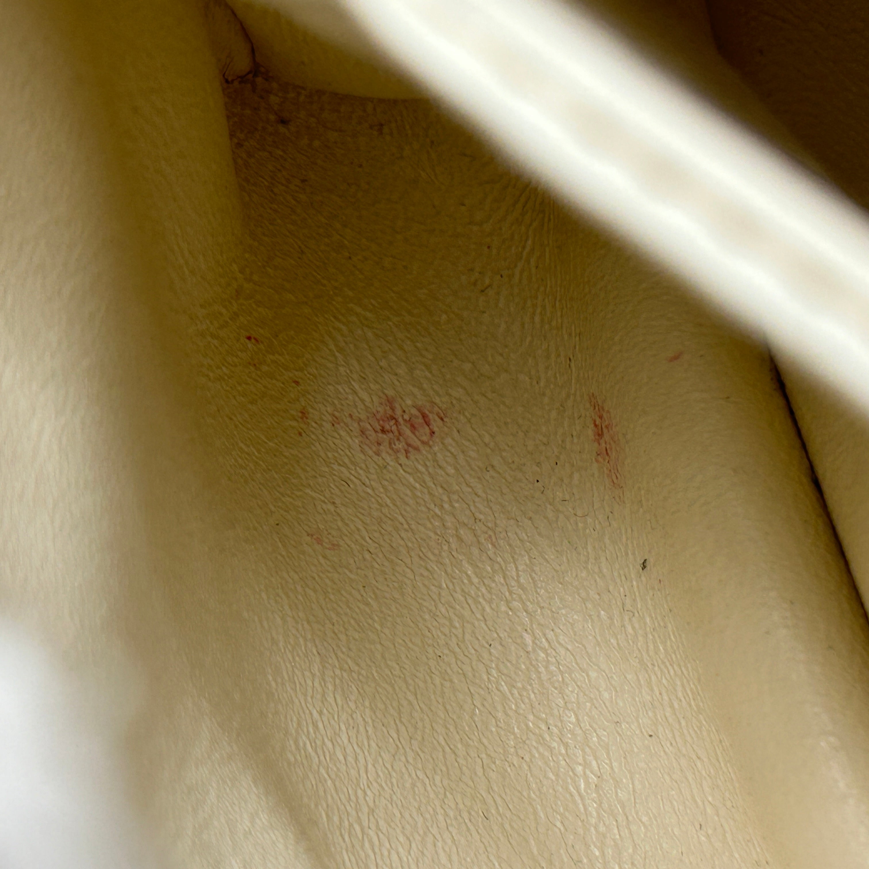 White Chevron Crinkled Calfskin Beige Lizard Mini Coco Handle W/AGHW