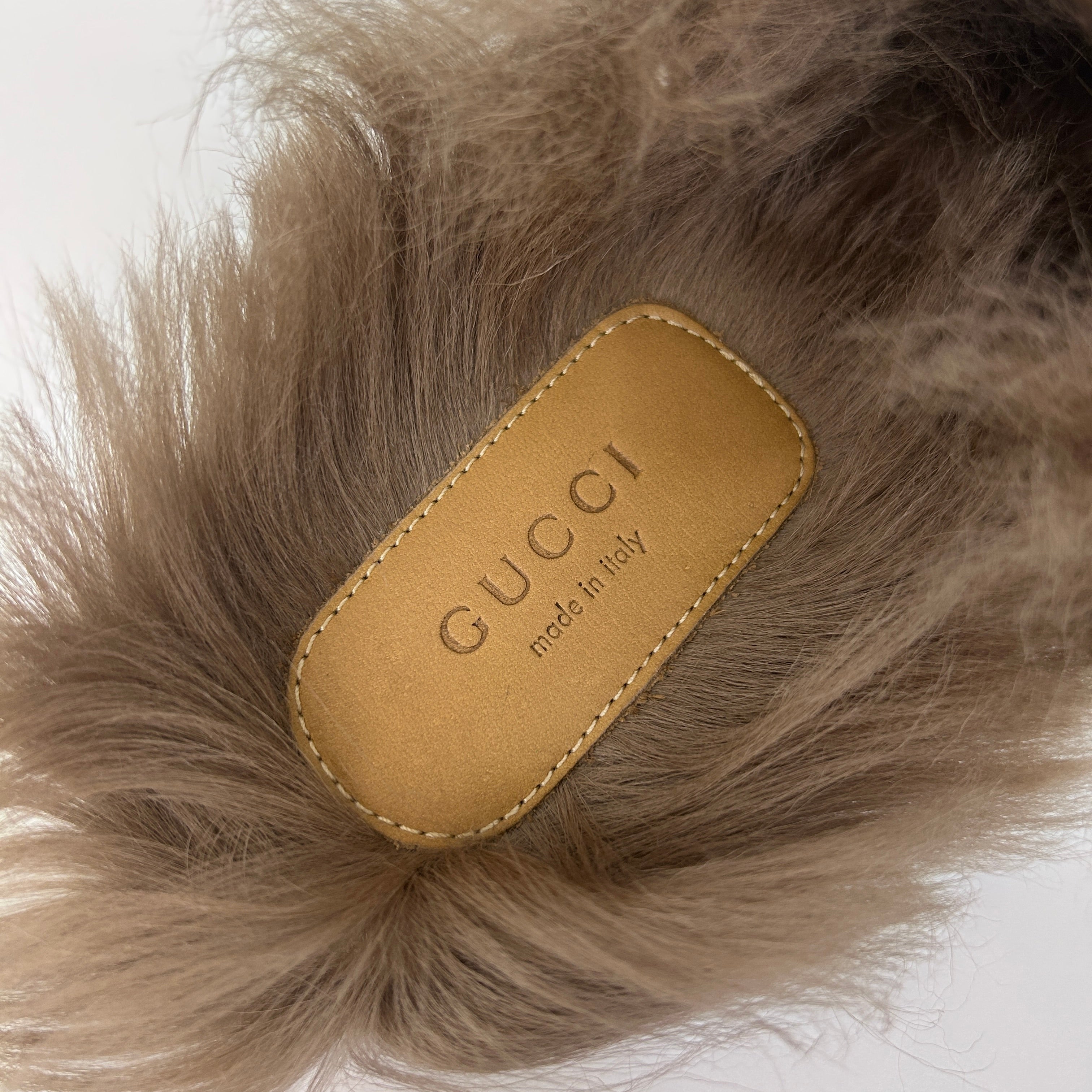 Black Princetown Genuine Shearling Loafer Mule