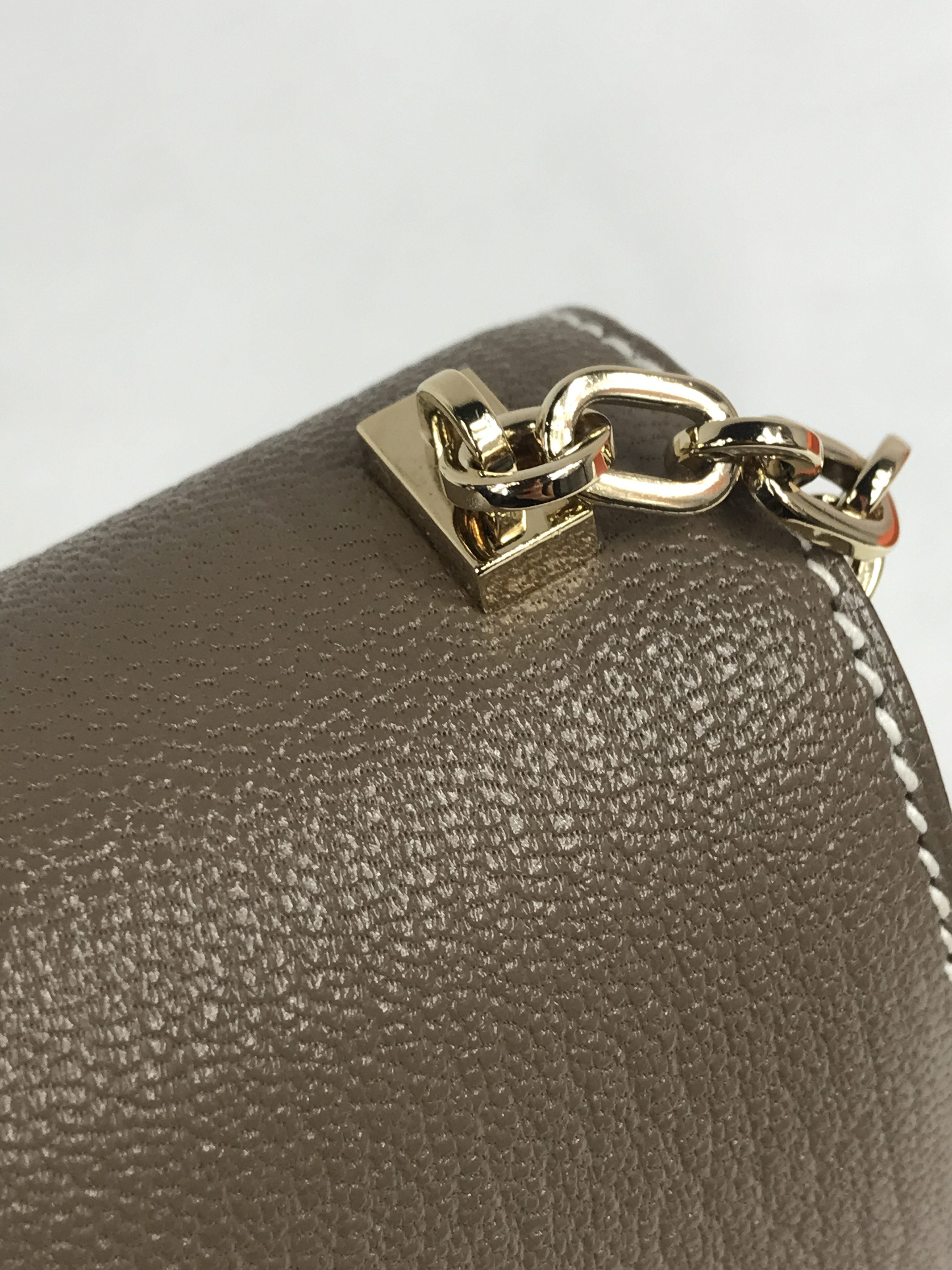 Etoupe Chevre Myssore Verrou Chain Mini Bag W/GHW