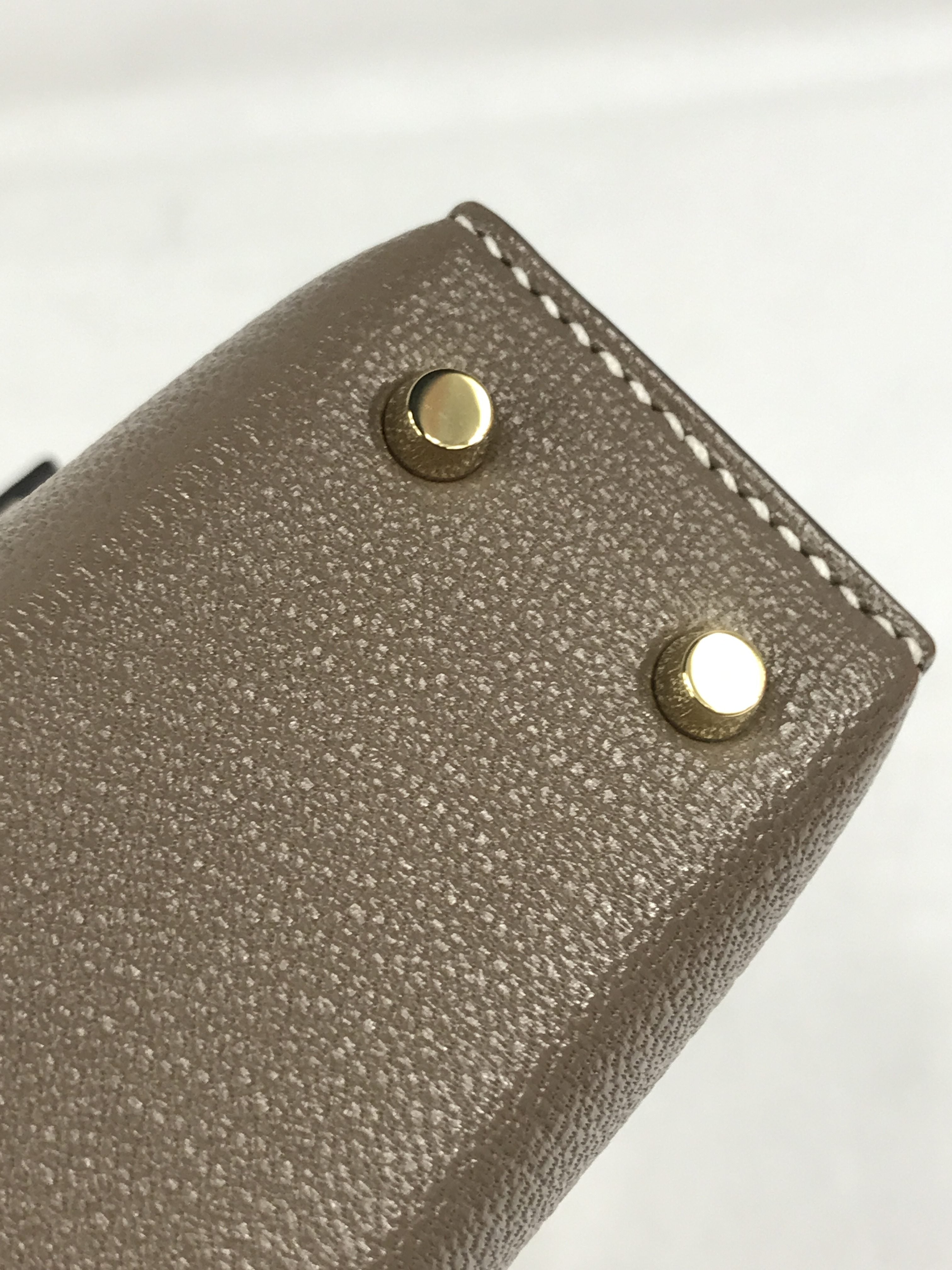 Etoupe Chevre Myssore Verrou Chain Mini Bag W/GHW