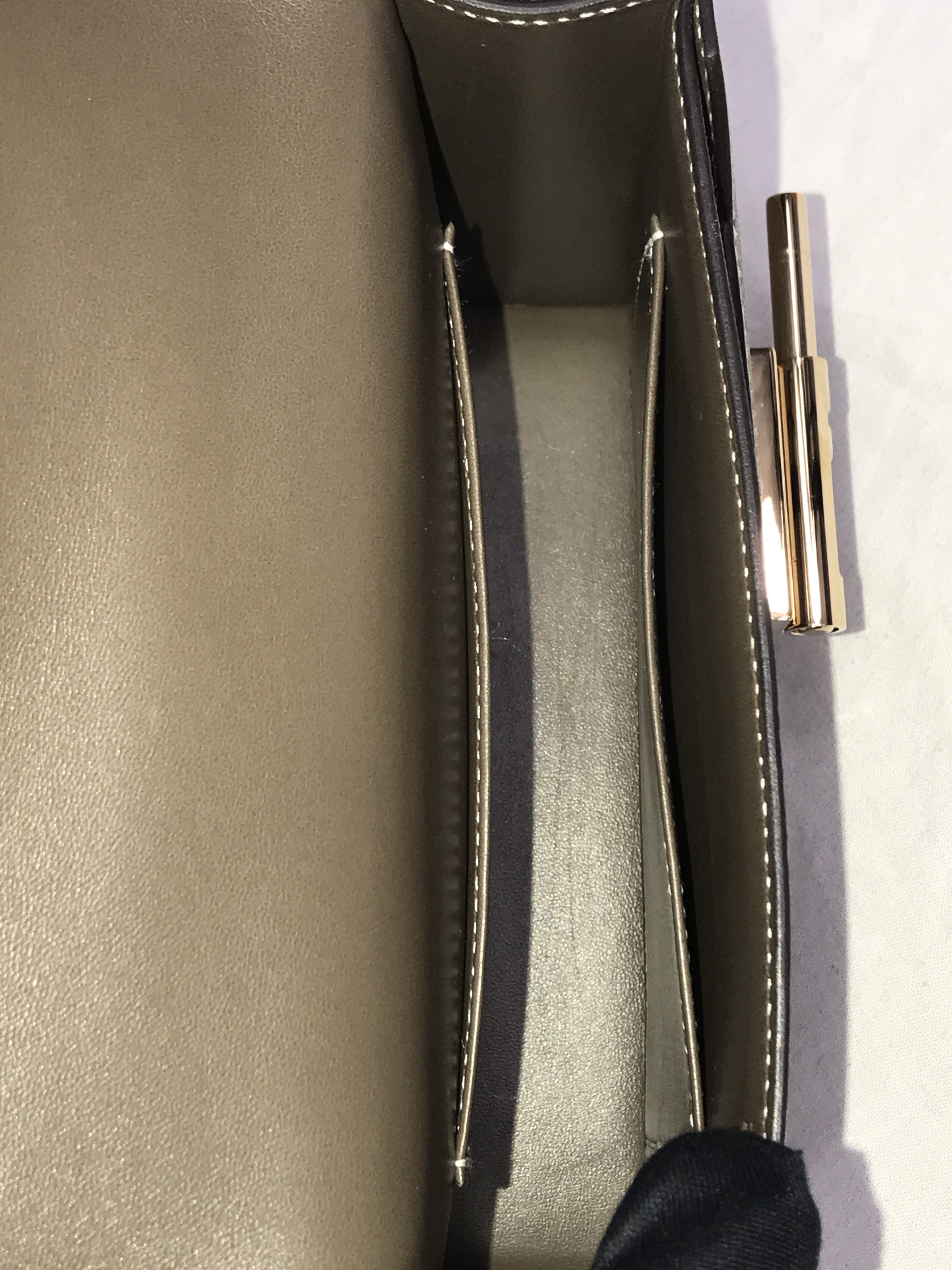 Etoupe Chevre Myssore Verrou Chain Mini Bag W/GHW