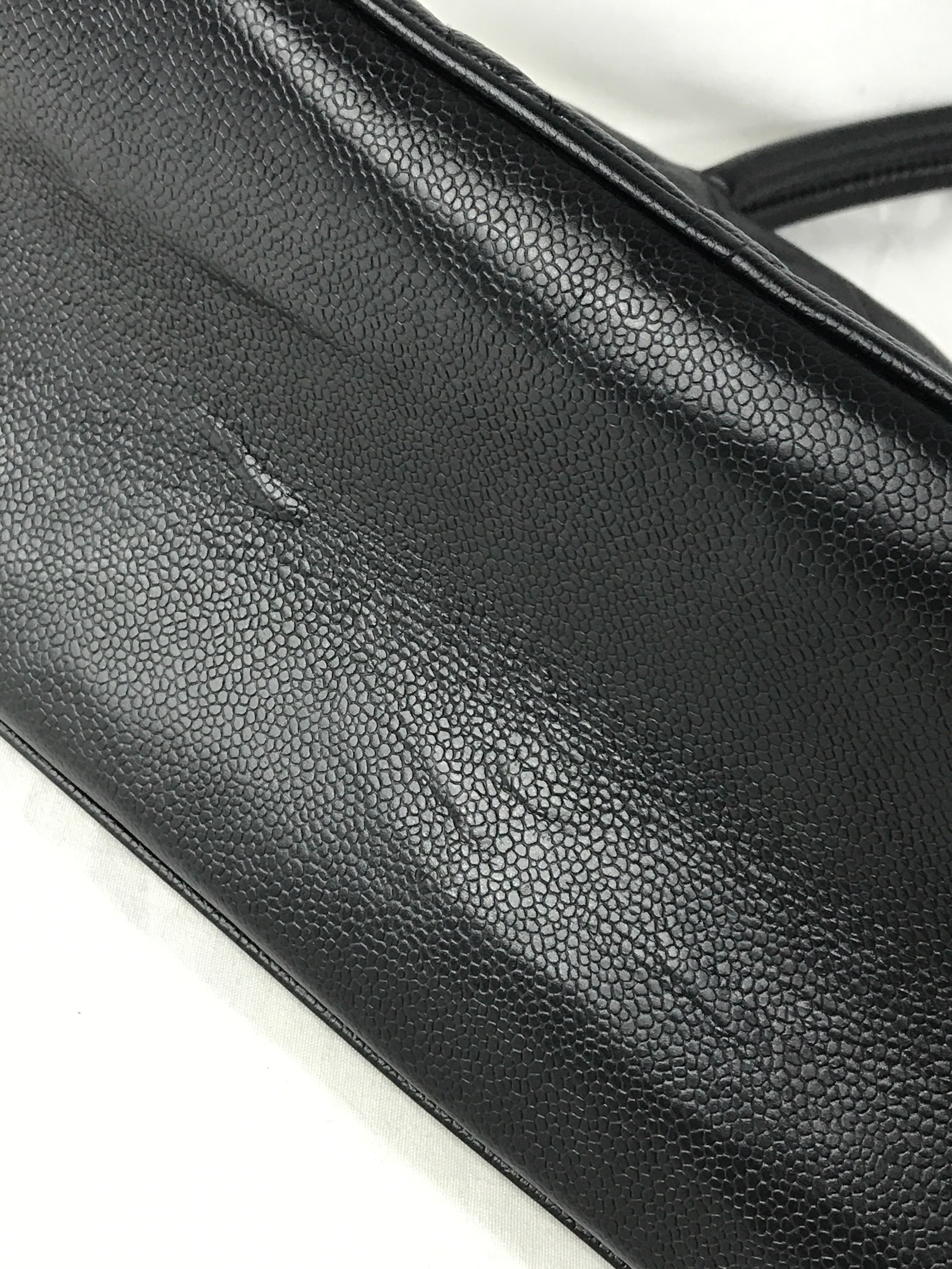 Black Caviar Quilted Timeless CC Medallion Tote w/RHW-PENDING