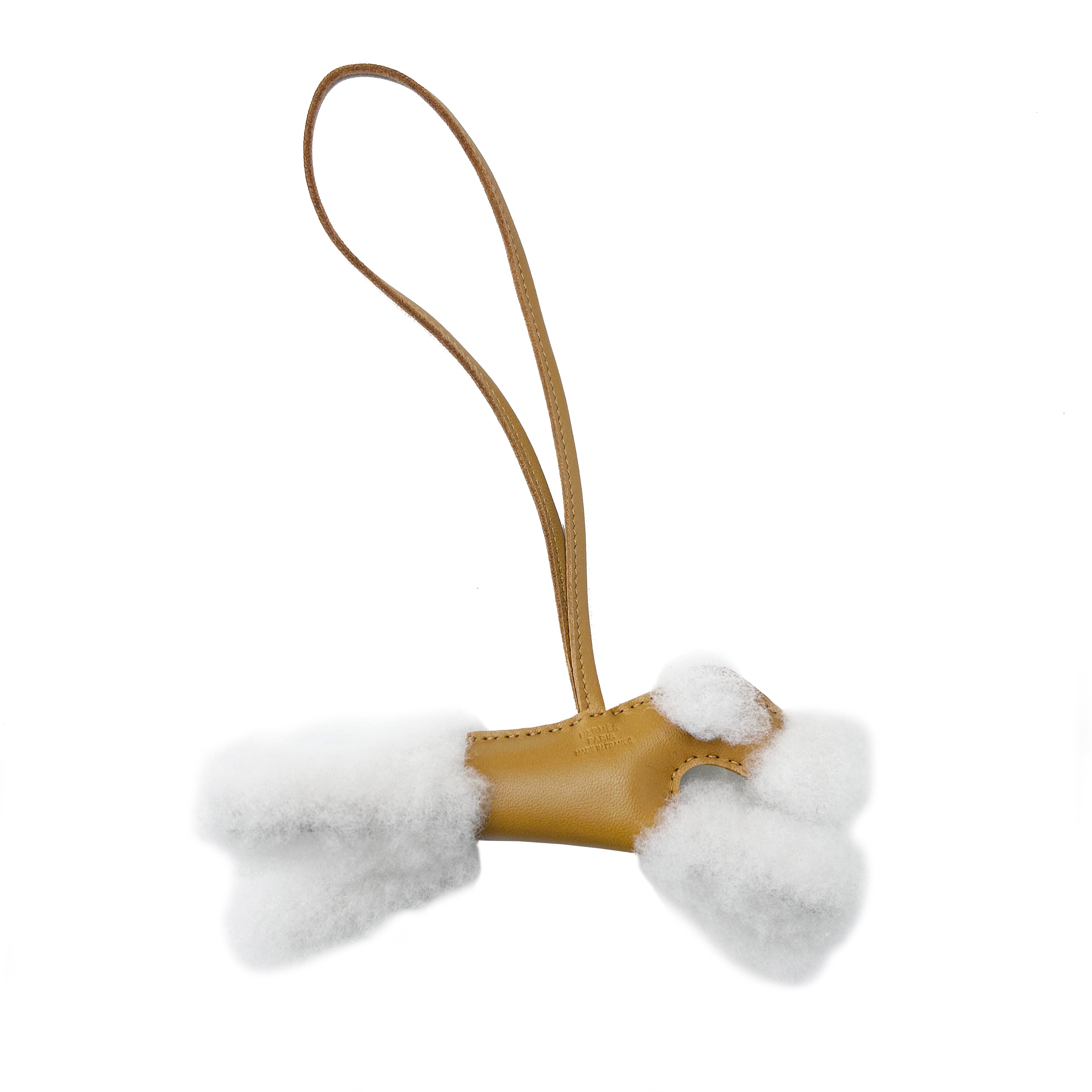 Merinos Wool/Sesame Lambskin Leather Budy Charm