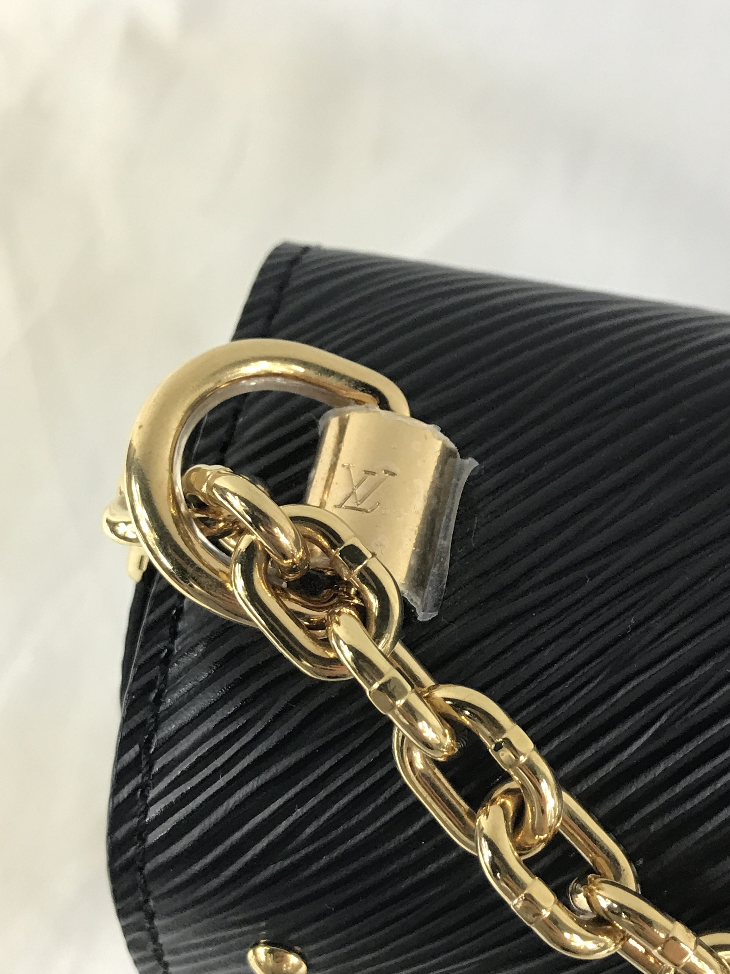 Epi Leather Studded Twist MM Bag w/GHW/SHW