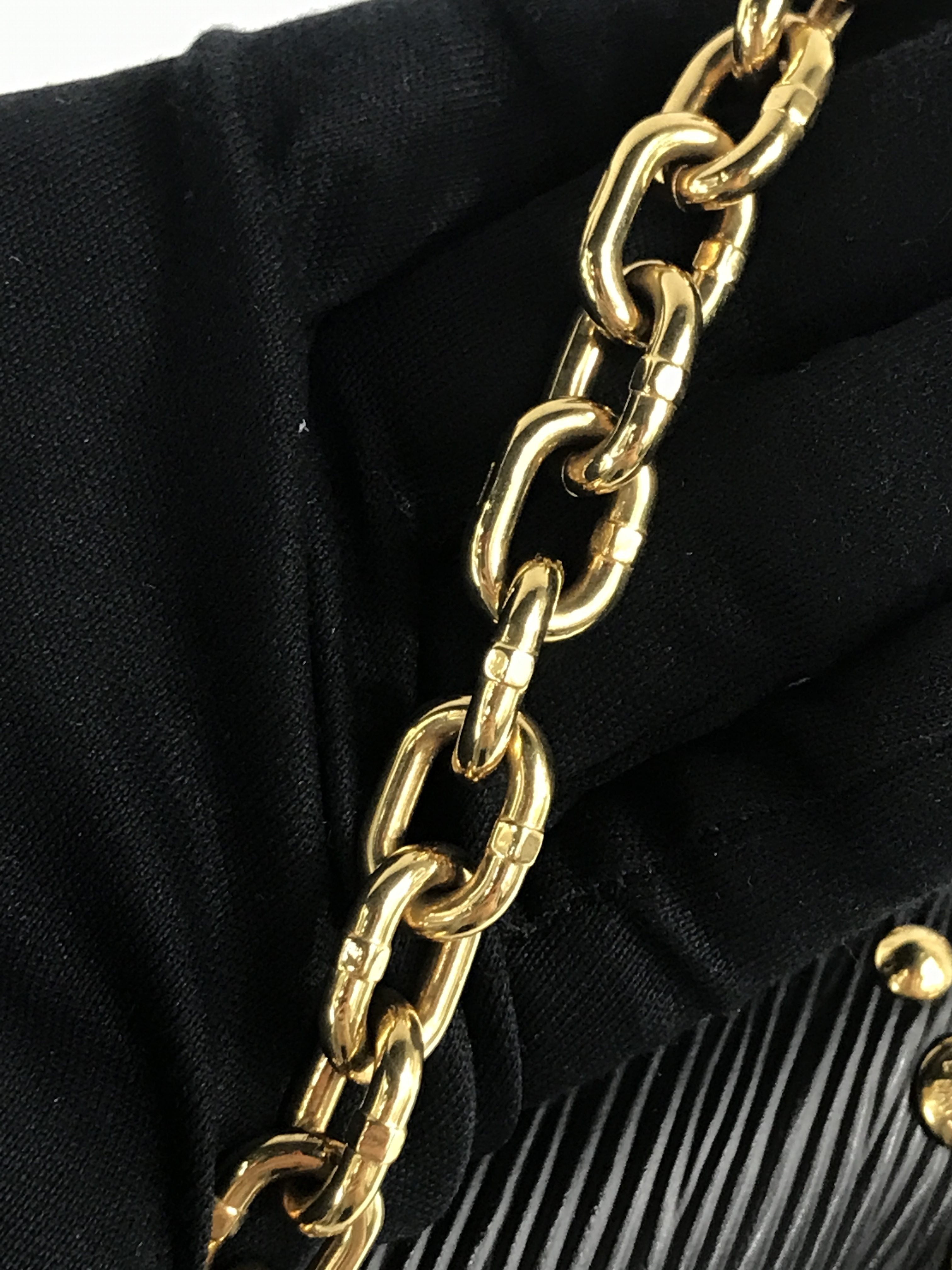 Epi Leather Studded Twist MM Bag w/GHW/SHW