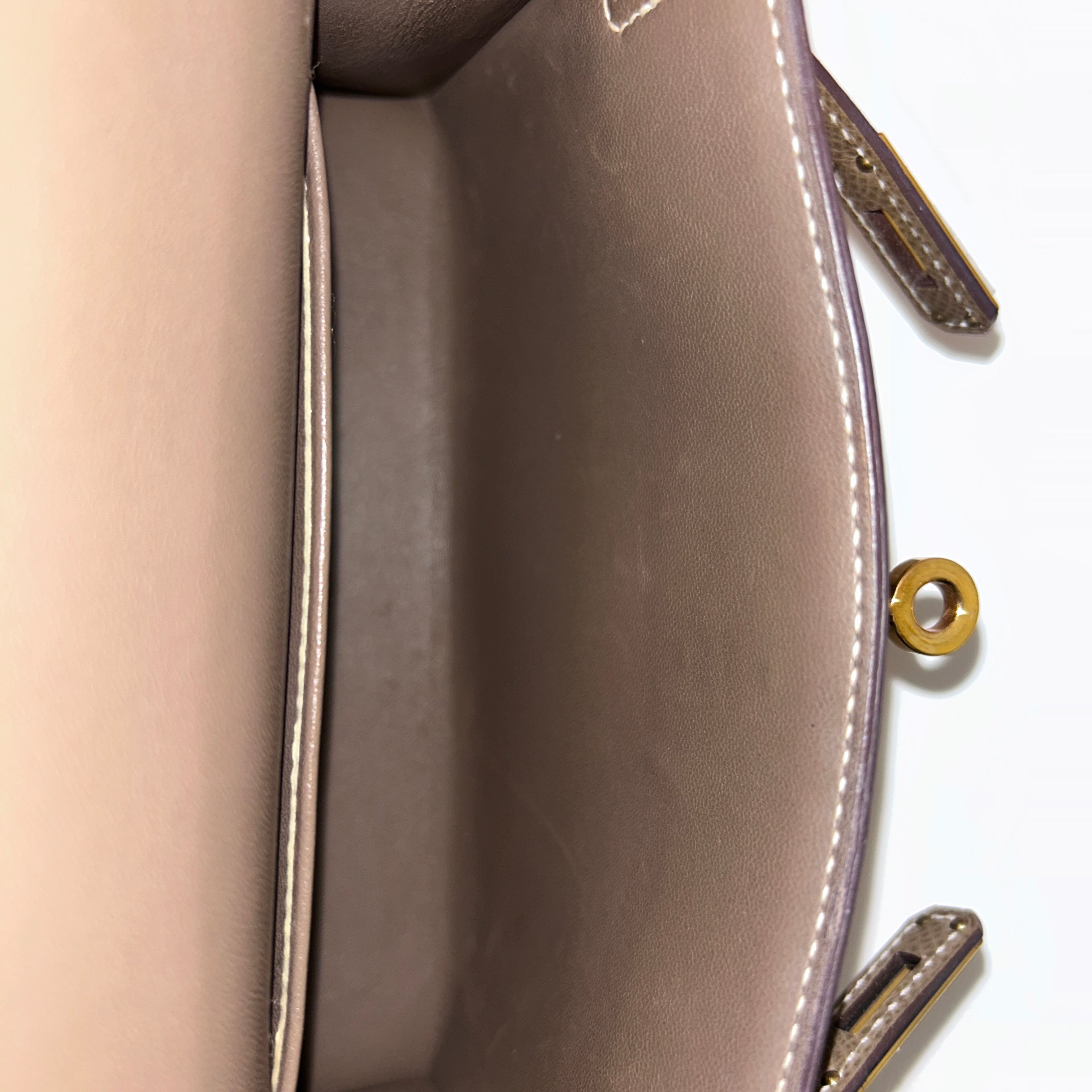 Mini Kelly II Etoupe Epsom Leather w/GHW