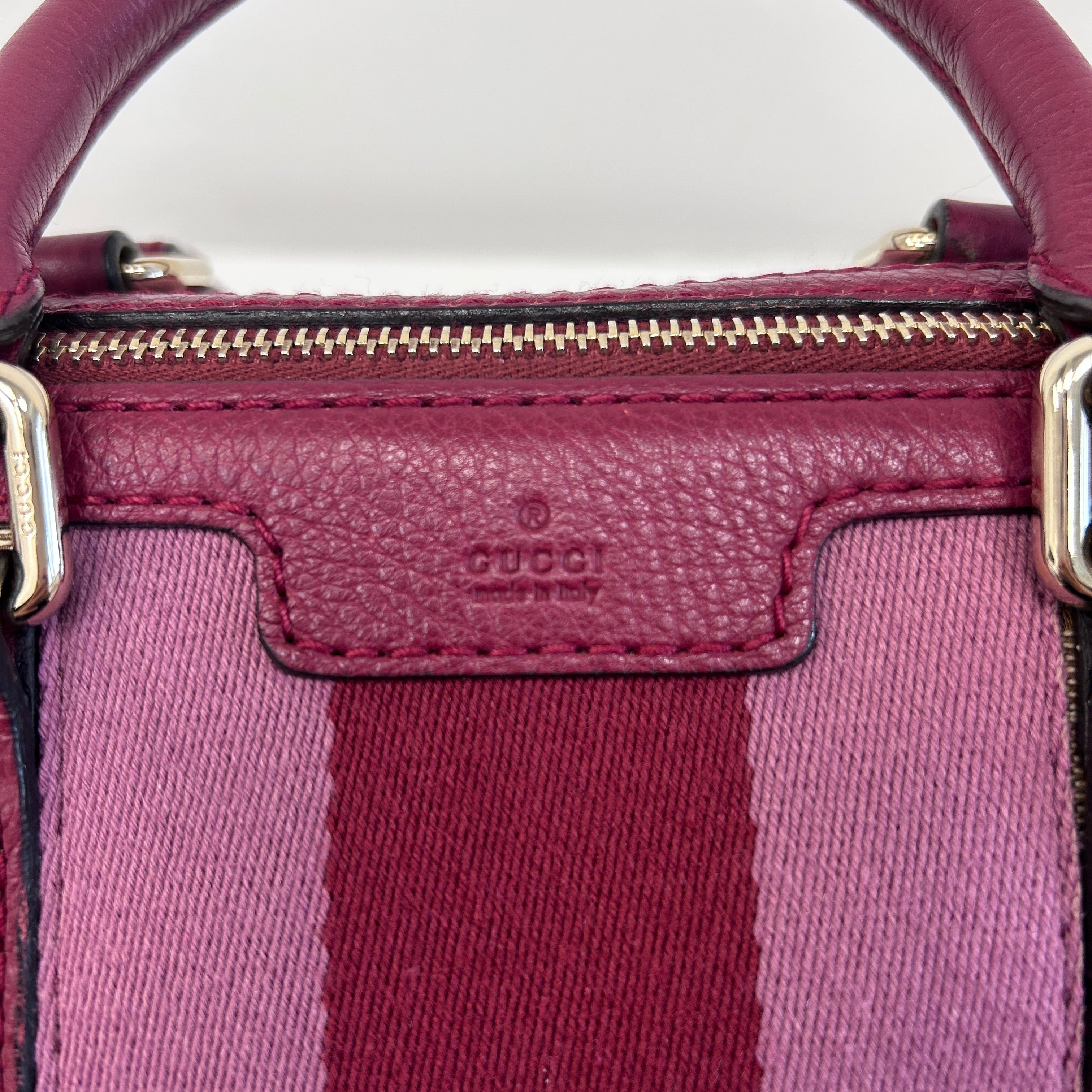 Red/Pink/GG Canvas Web Medium Joy Boston Bag