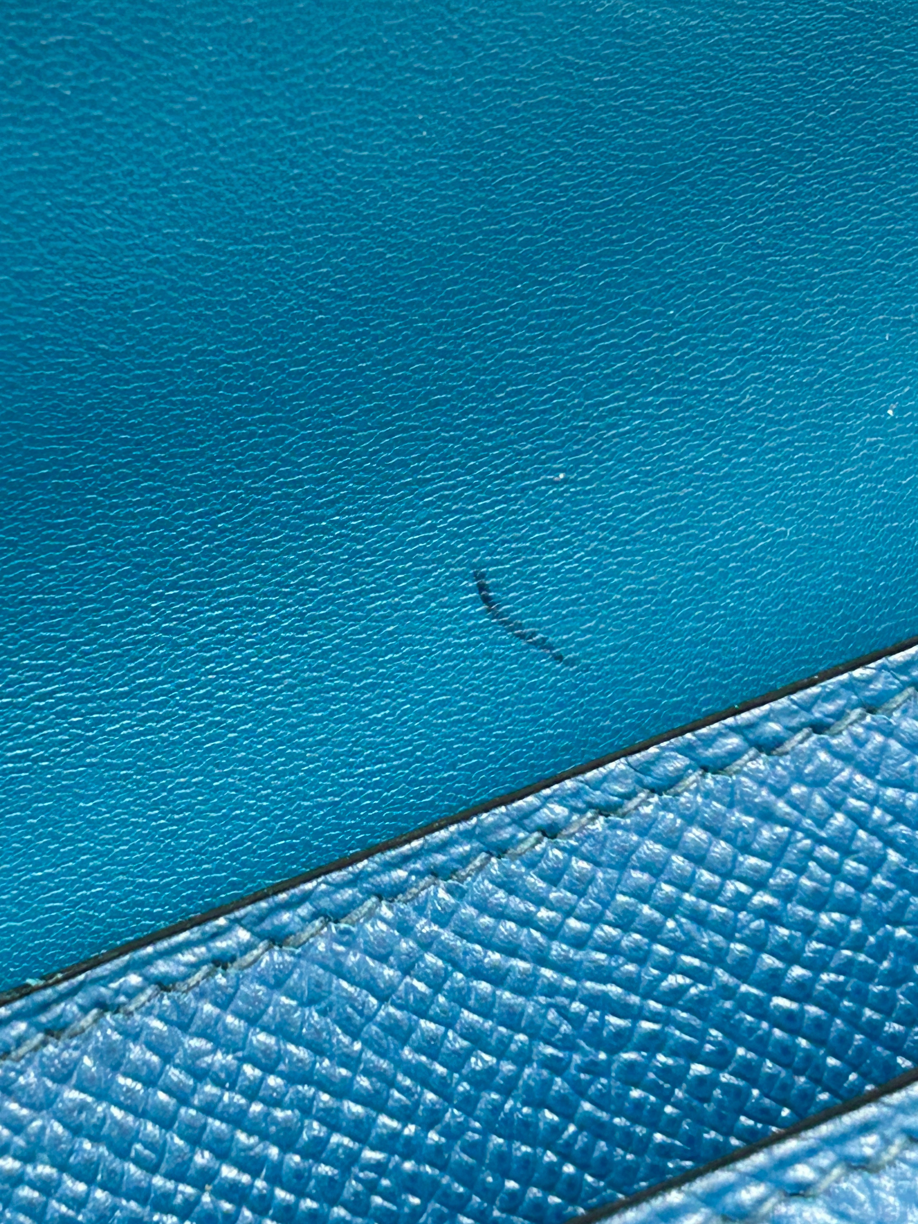 Blue Izmir Epsom Leather Constance Elan 25 W/PHW