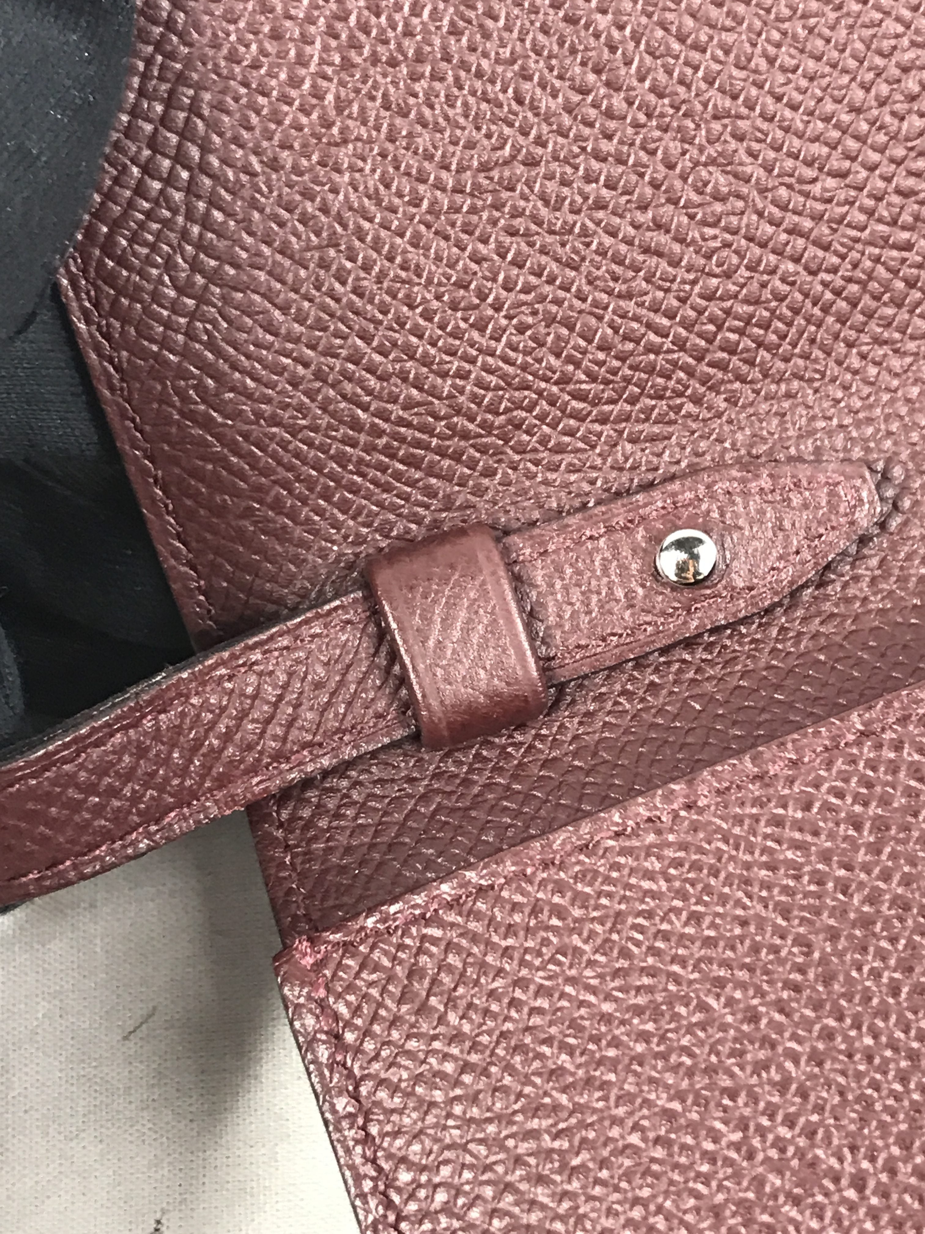 Burgundy Epsom Clic 16 Handbag W/PHW