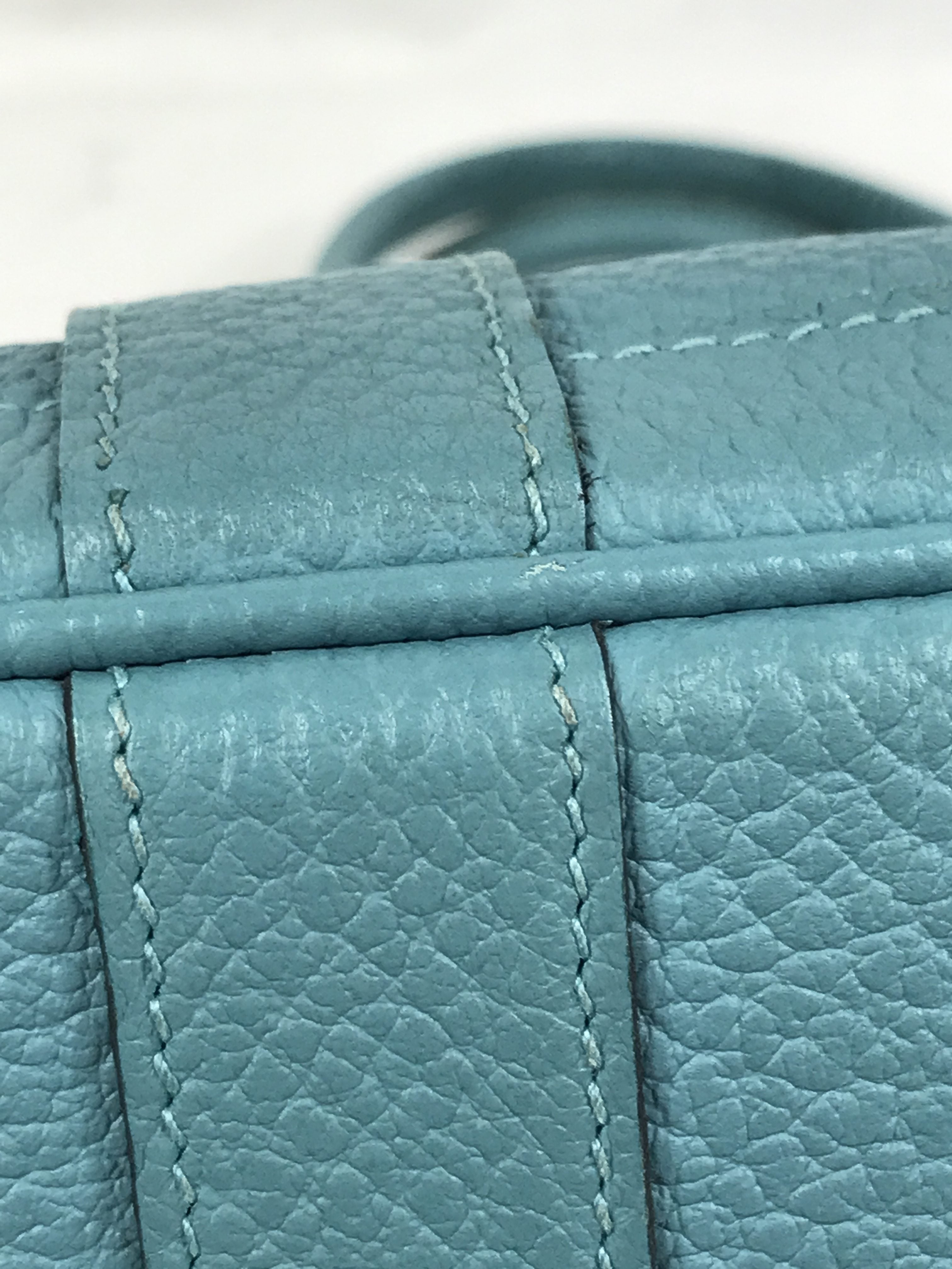 Blue Du Nord Negonda Leather Garden Party Tote 30 w/PHW