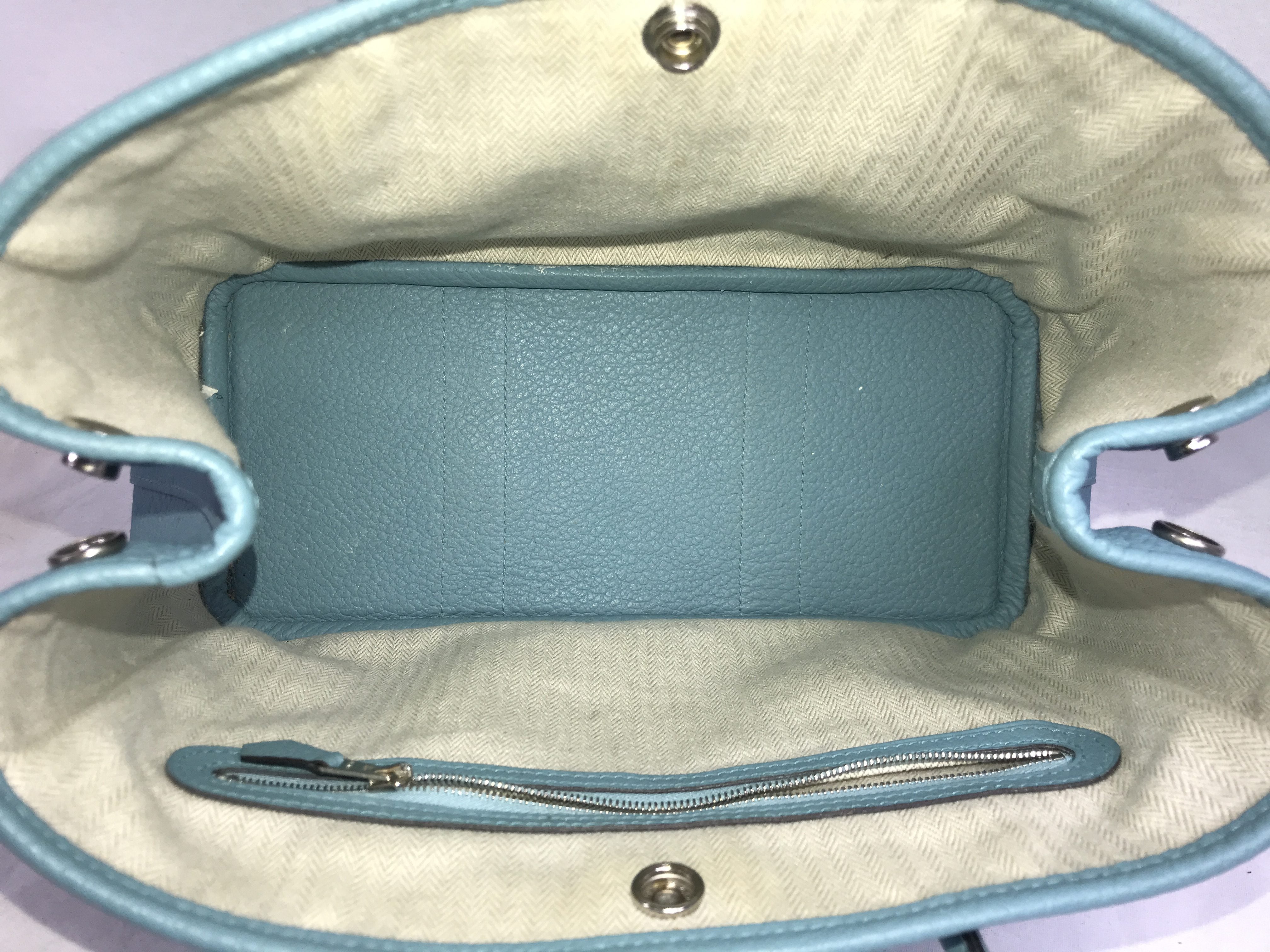 Blue Du Nord Negonda Leather Garden Party Tote 30 w/PHW