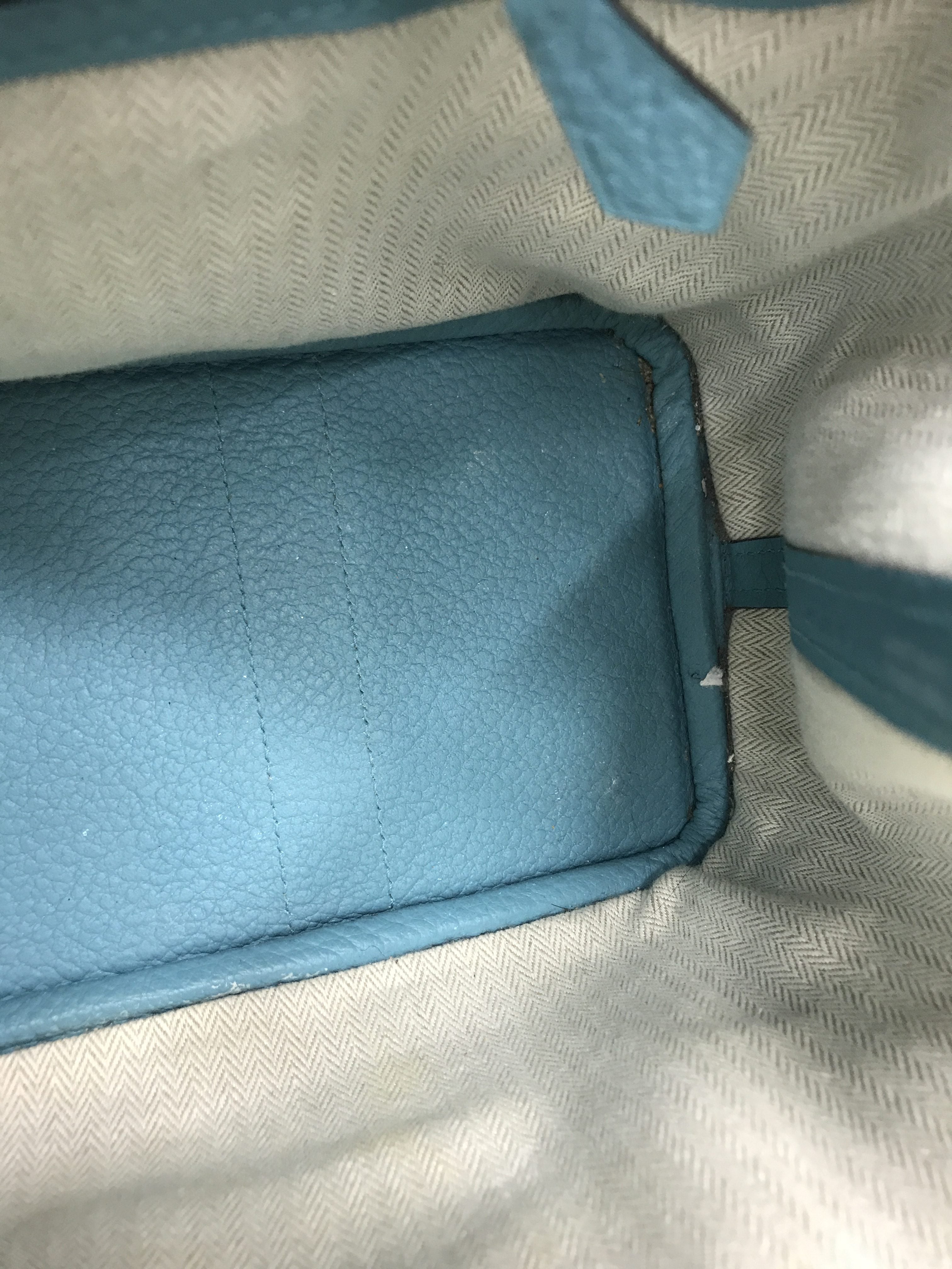 Blue Du Nord Negonda Leather Garden Party Tote 30 w/PHW