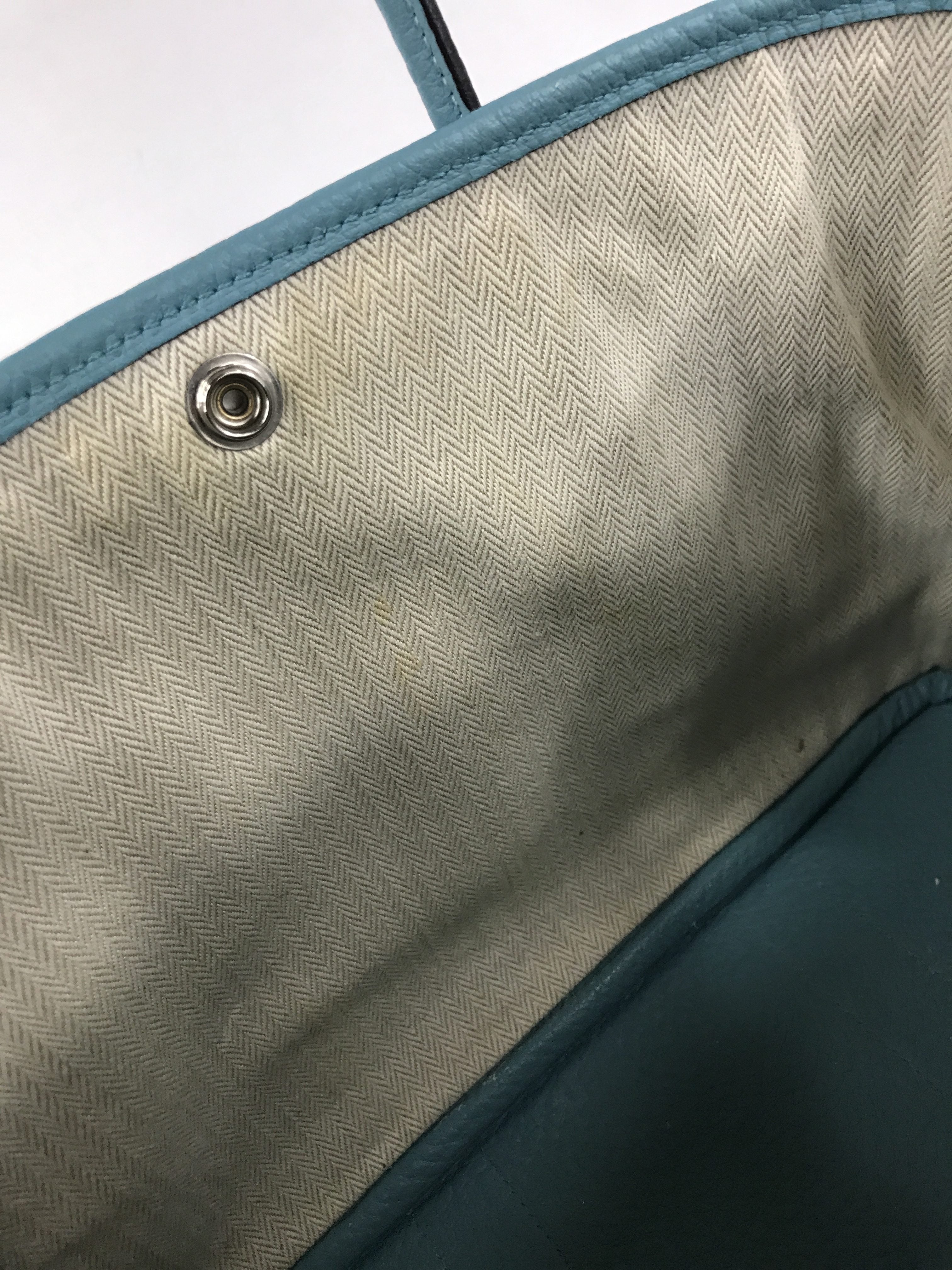 Blue Du Nord Negonda Leather Garden Party Tote 30 w/PHW