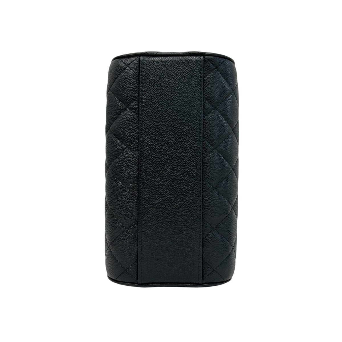 Black Caviar Quilted Leather Mini Bowling Bag w/GHW