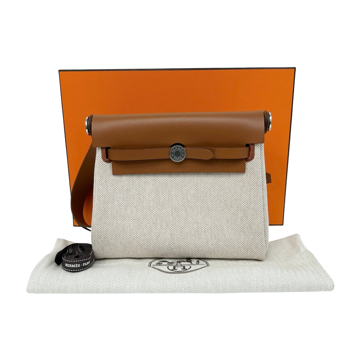 Écru / Beige / Naturel Sable Herbag Zip 20 Bag w/PHW