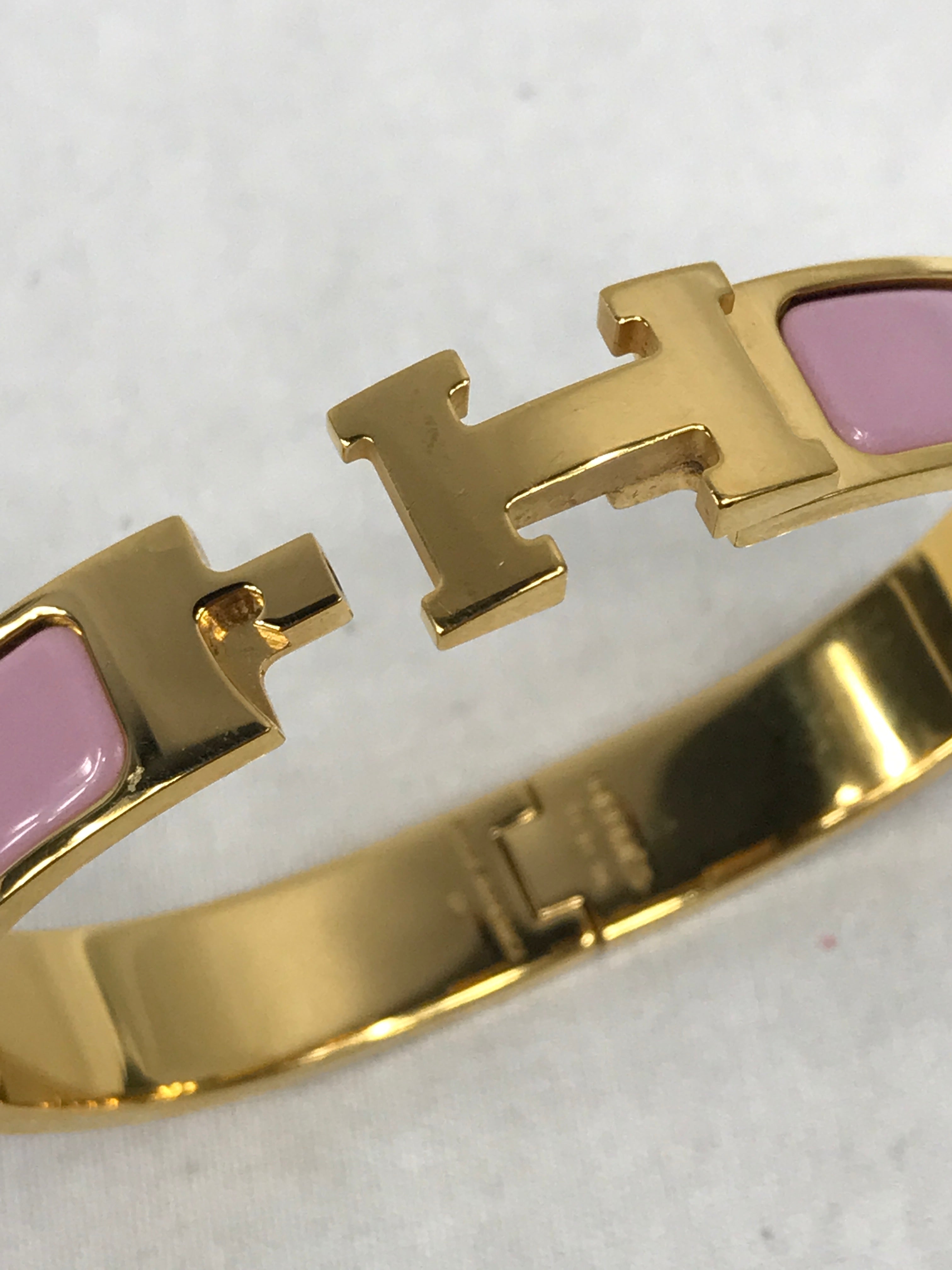 Rose Dragee Enamel H Clic H PM Bracelet w/GHW