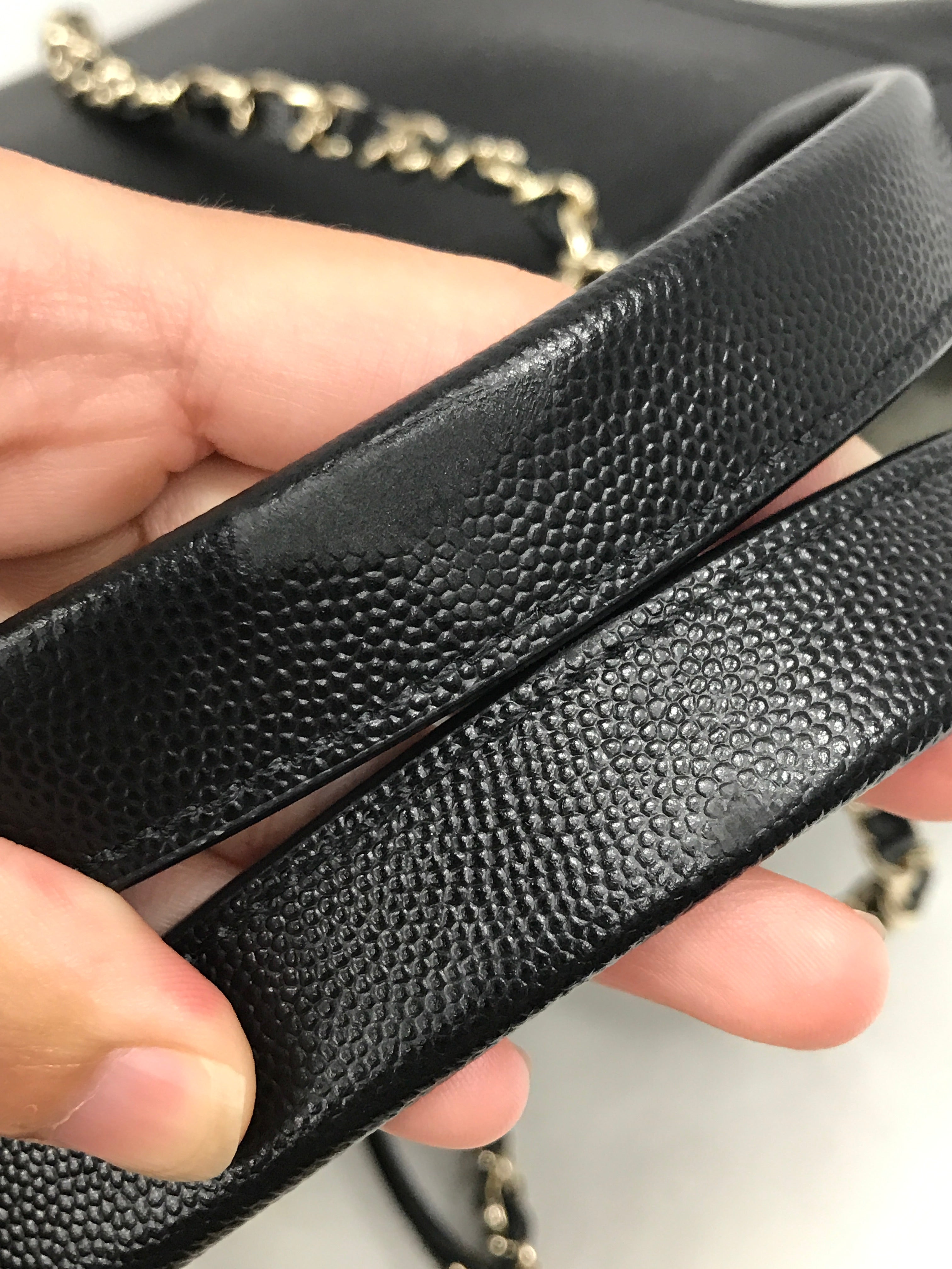 Black Caviar Leather Small Studded Deauville W/LGHW-ON LAYAWAY