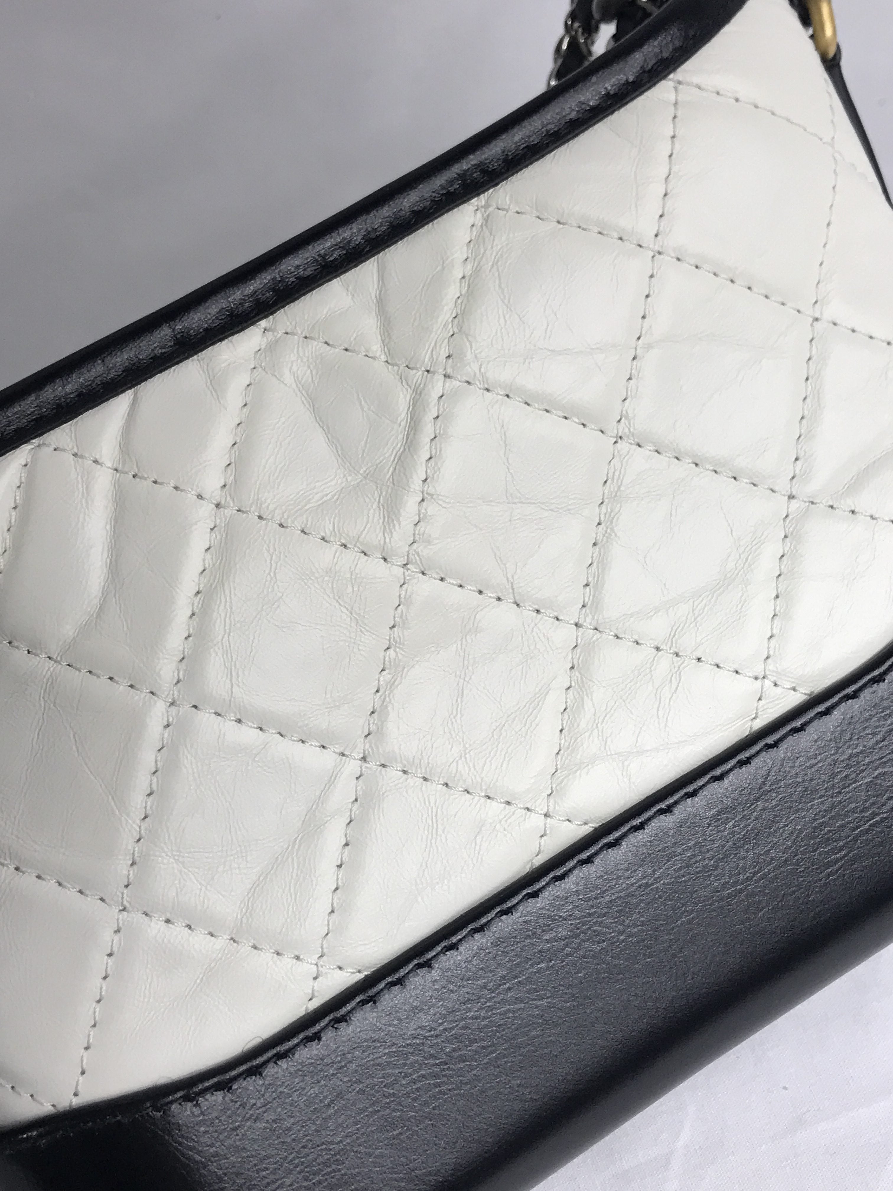 White Quilted Crinkled Calfskin Leather Small Gabrielle Hobo w/ GHW/RHW/SHW/AGHW