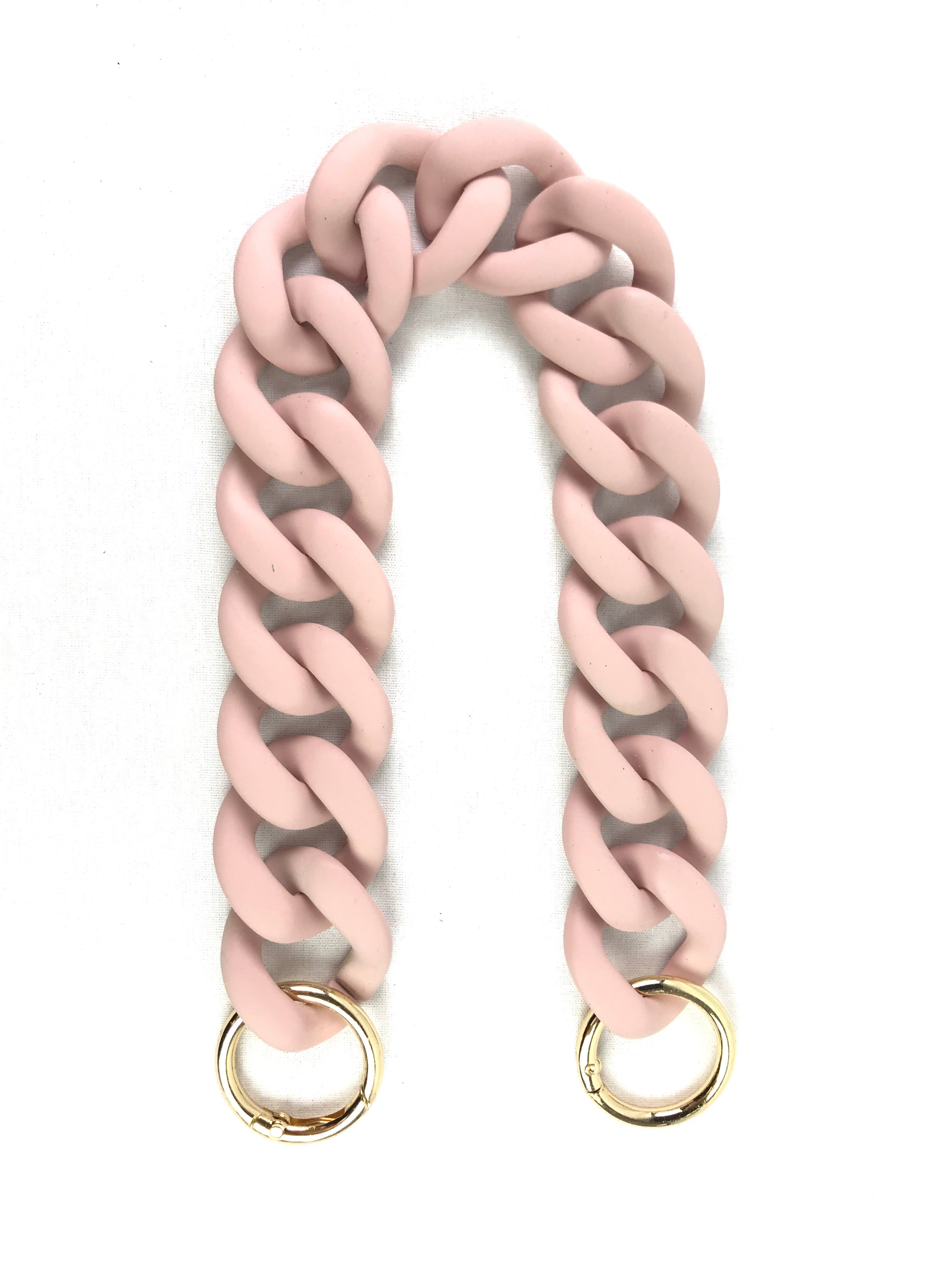 Black/White/Pink Acrylic Chunky Chain Strap