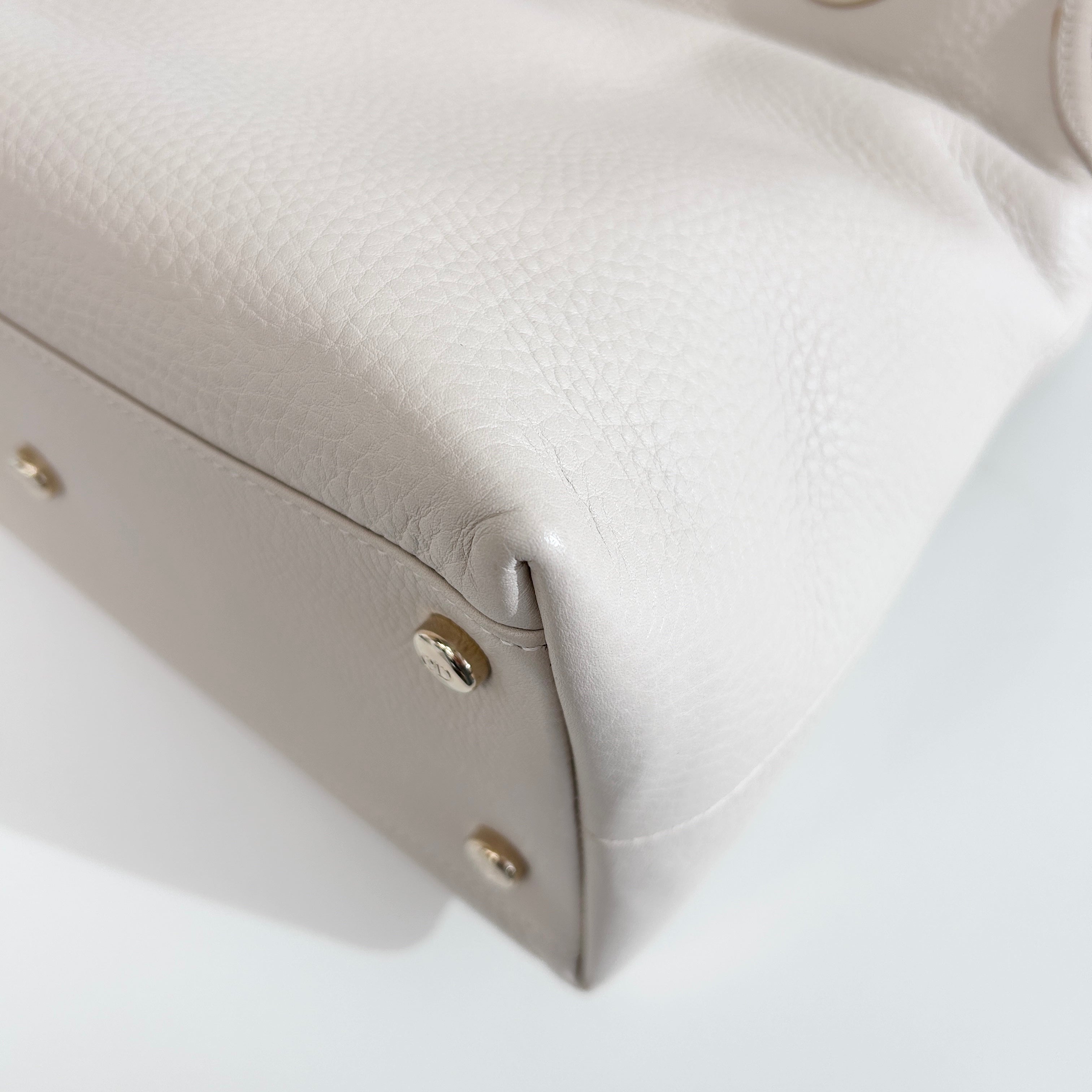 Beige Leather Granville 2 Way Bag w/GHW