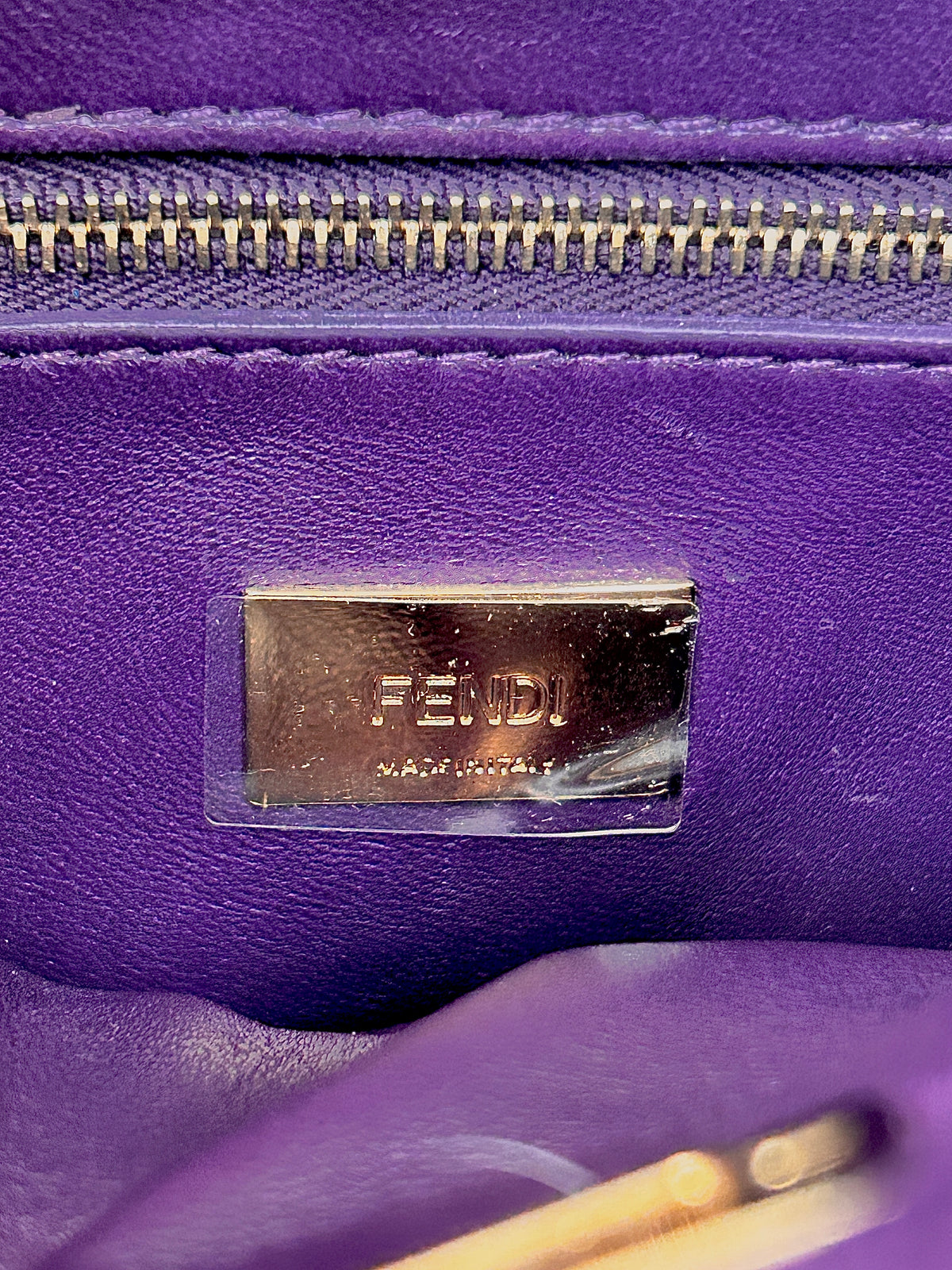Purple Suede XS Peekaboo Top Handle Bag