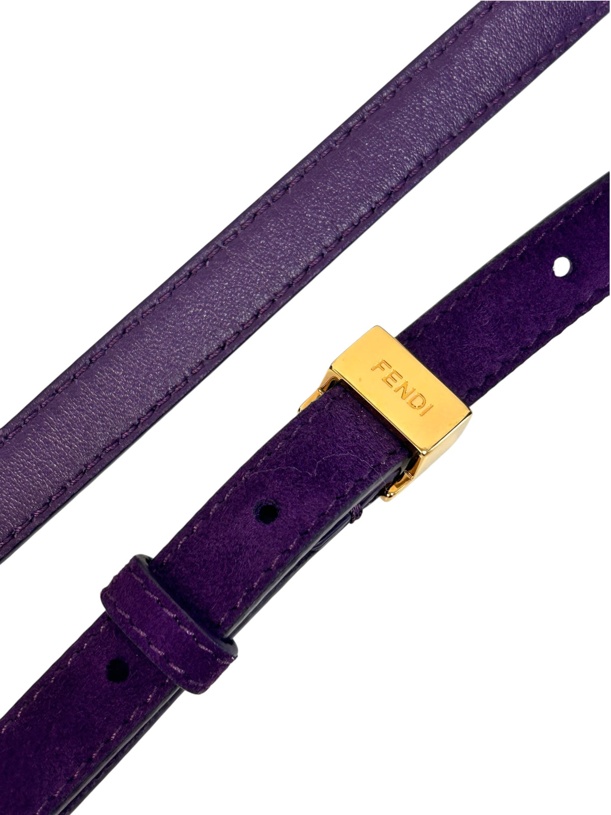 Purple Suede XS Peekaboo Top Handle Bag