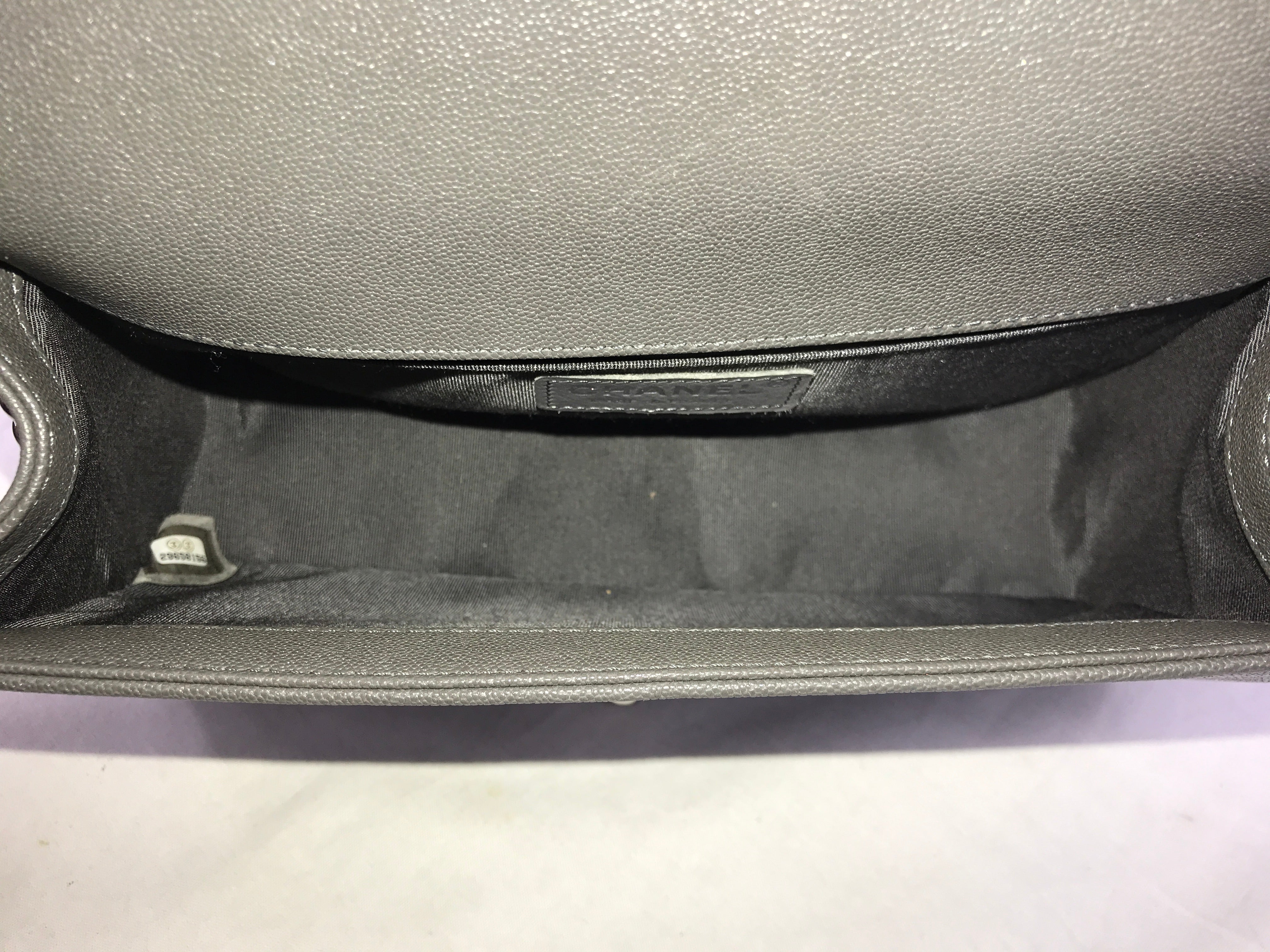 Grey Caviar Quilted Old Medium Boy Bag w/ SHW-ON LAYAWAY