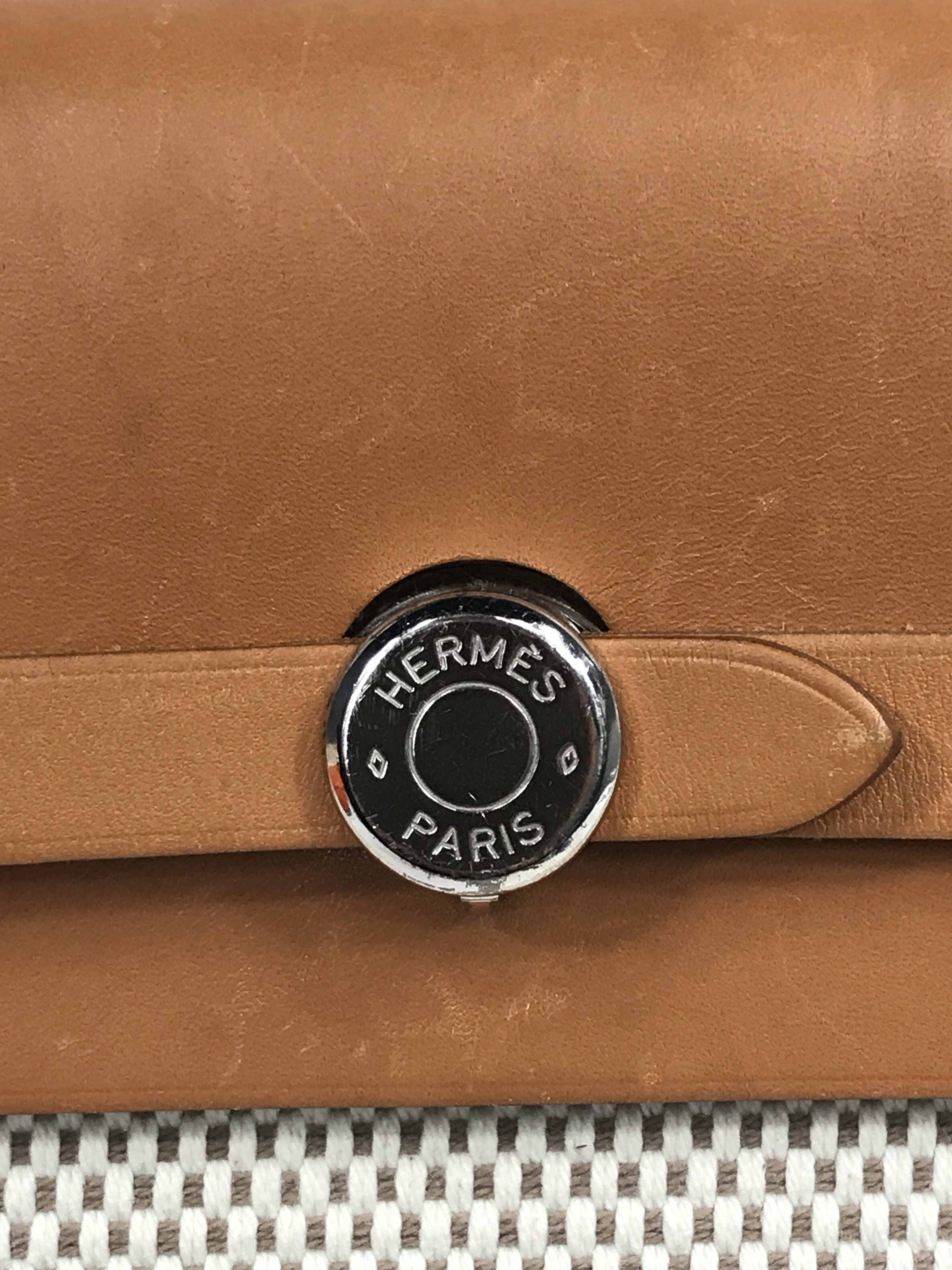 Craie Toile H Canvas Herbag A Dos Zip Backpack GM w/PHW