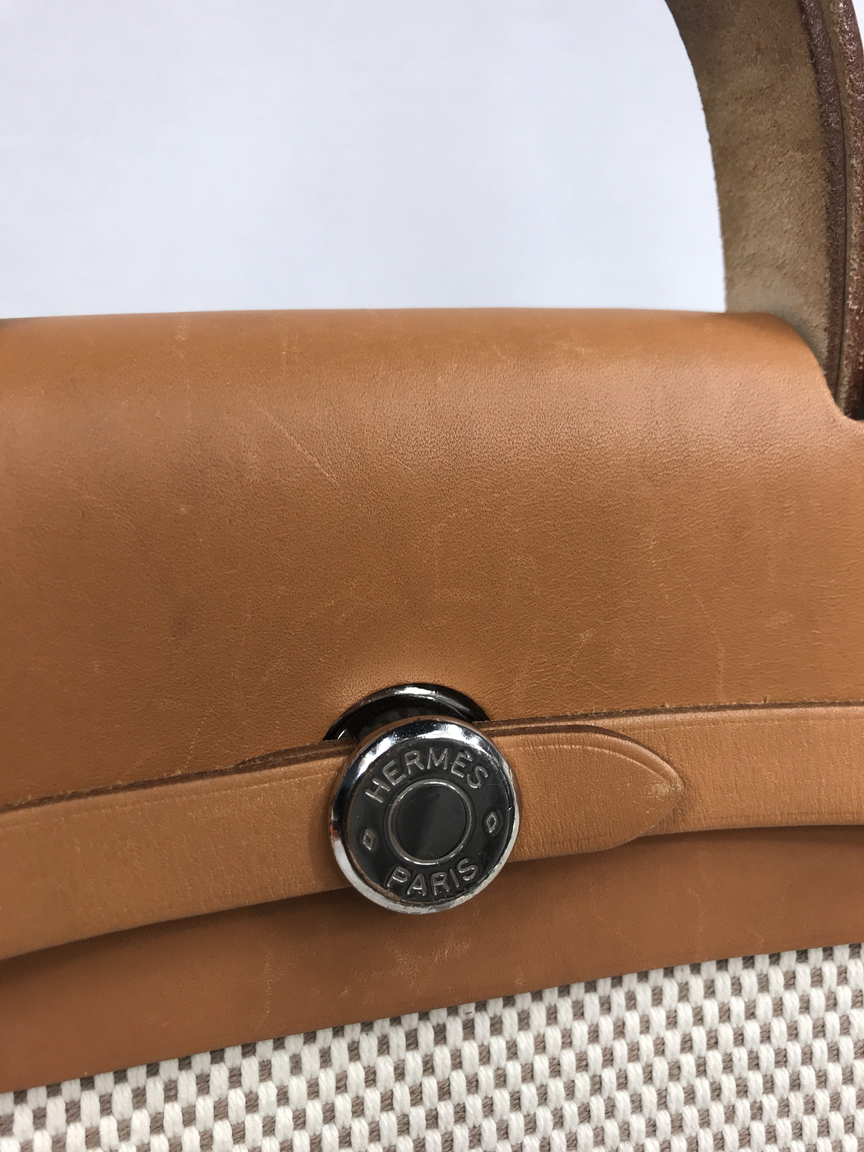 Craie Toile H Canvas Herbag A Dos Zip Backpack GM w/PHW