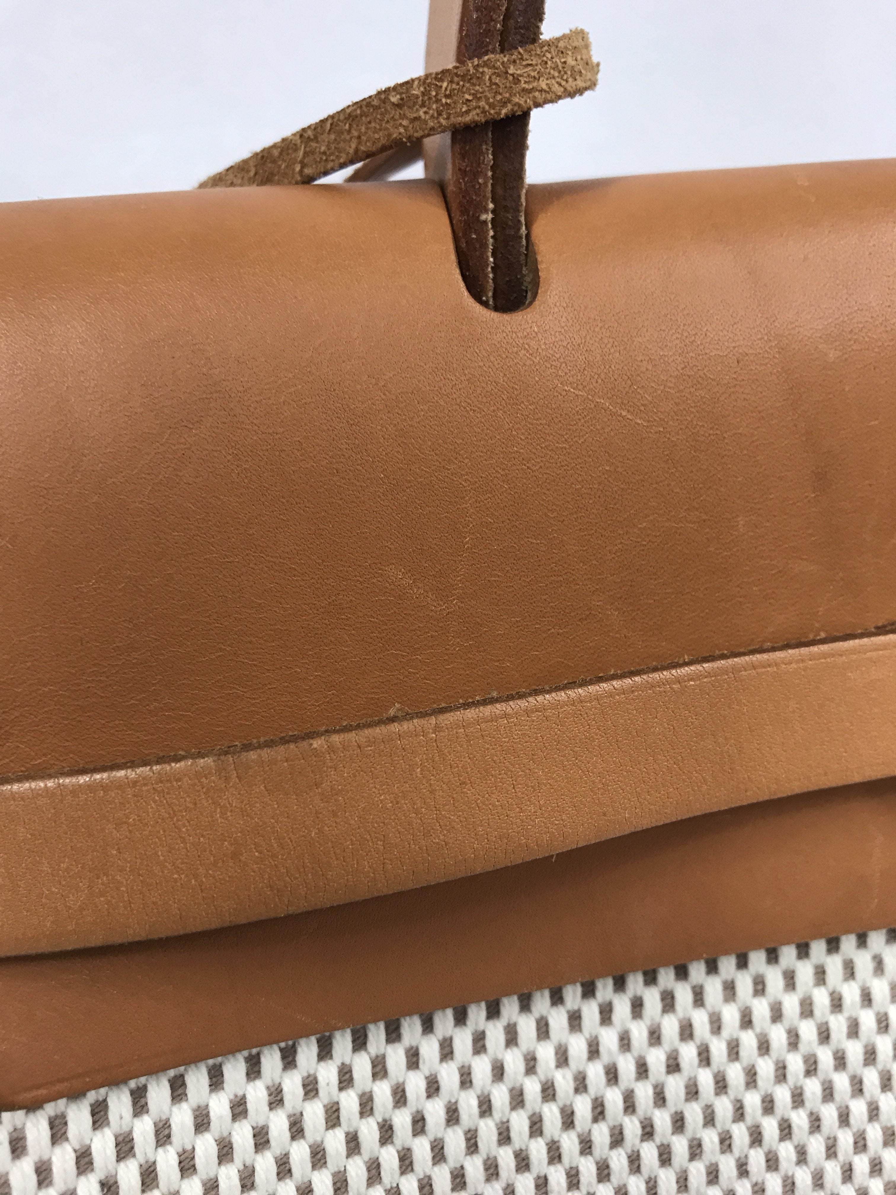 Craie Toile H Canvas Herbag A Dos Zip Backpack GM w/PHW