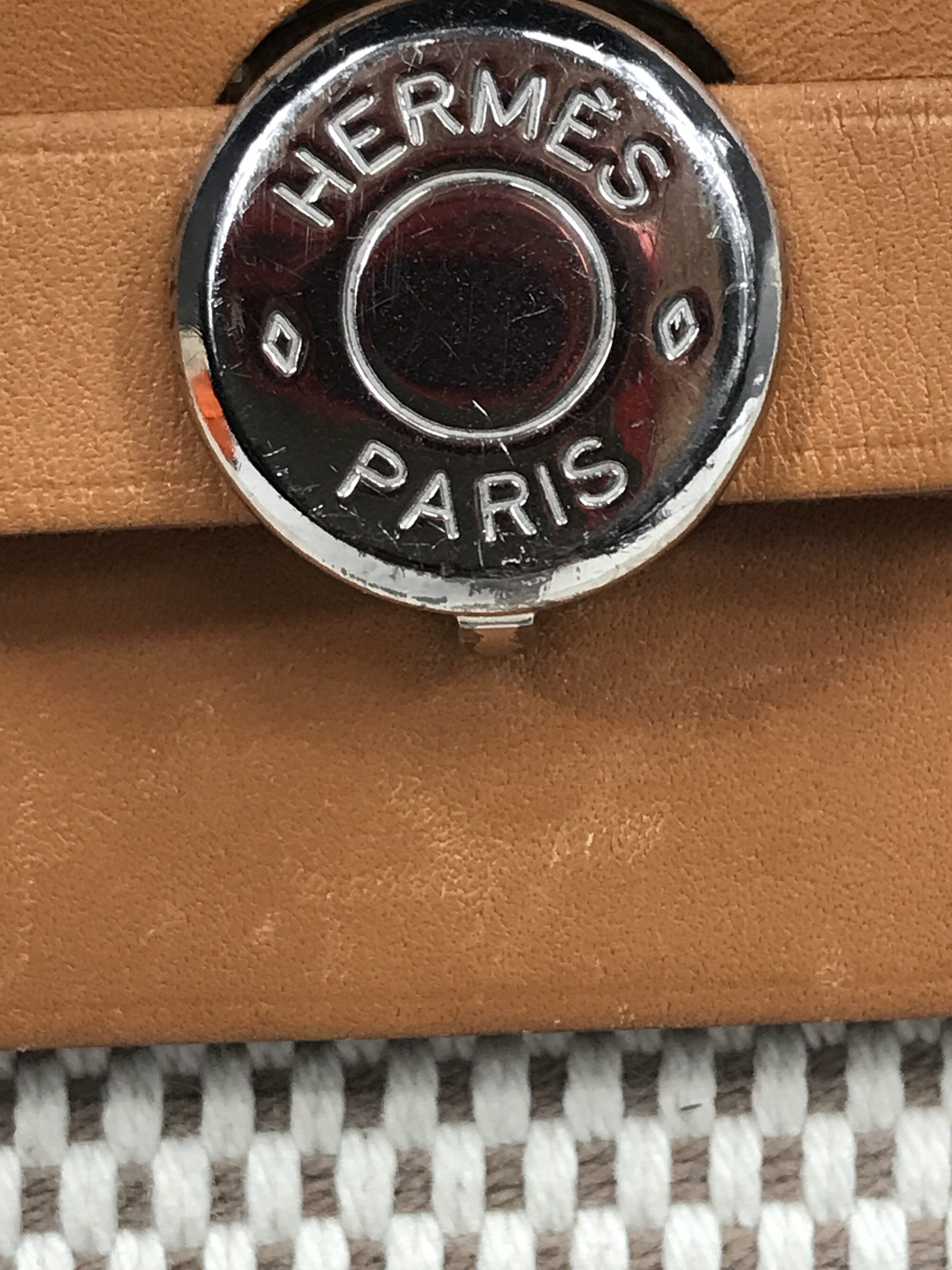 Craie Toile H Canvas Herbag A Dos Zip Backpack GM w/PHW