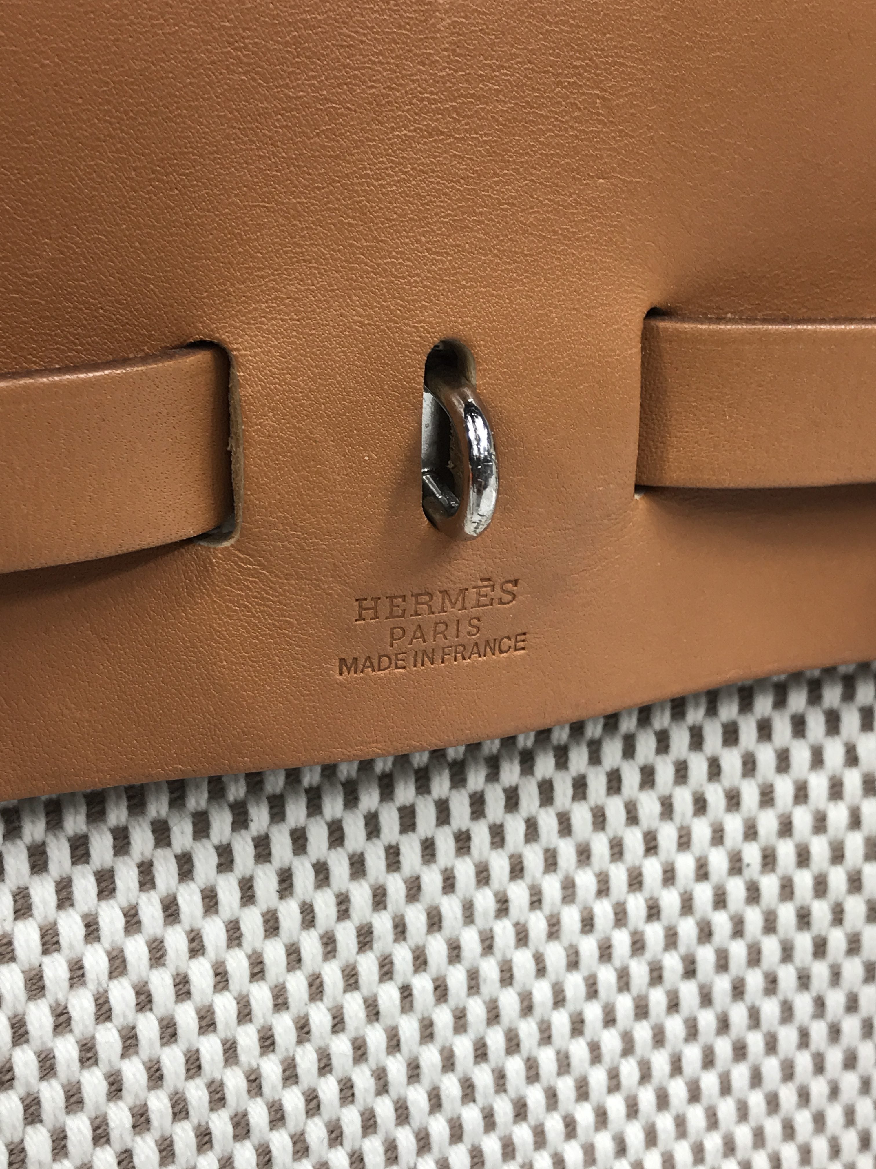 Craie Toile H Canvas Herbag A Dos Zip Backpack GM w/PHW