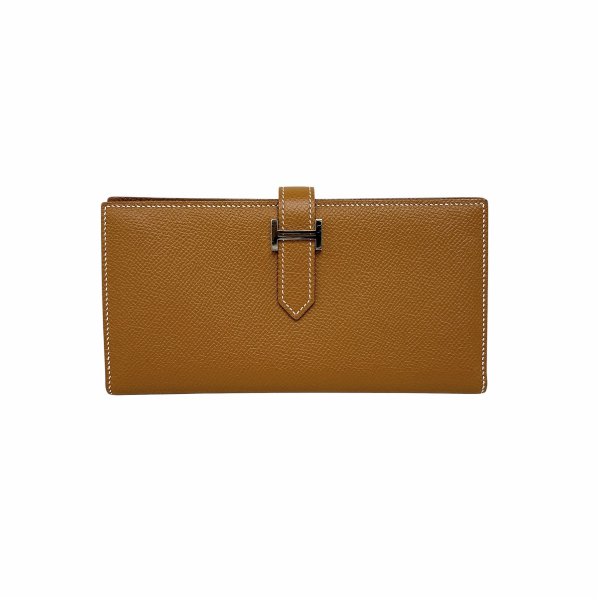 Gold Epsom Leather Bearn Gusset Wallet w/PHW