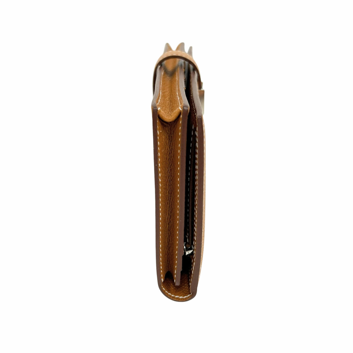 Gold Epsom Leather Bearn Gusset Wallet w/PHW