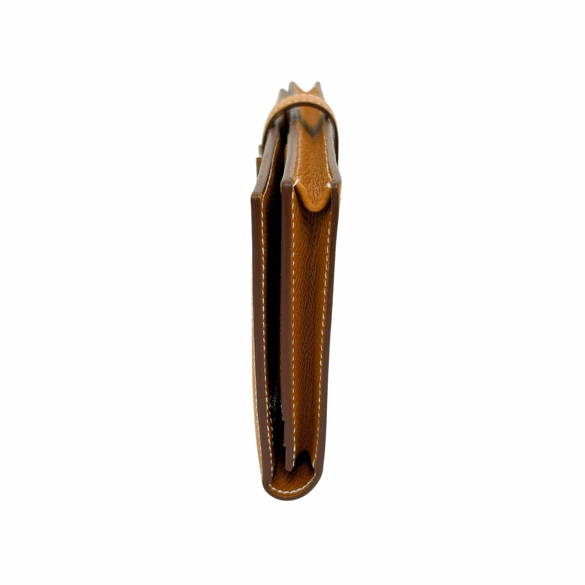 Gold Epsom Leather Bearn Gusset Wallet w/PHW