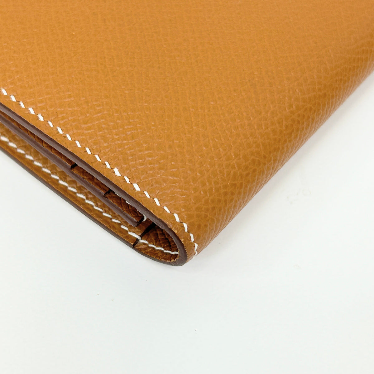 Gold Epsom Leather Bearn Gusset Wallet w/PHW