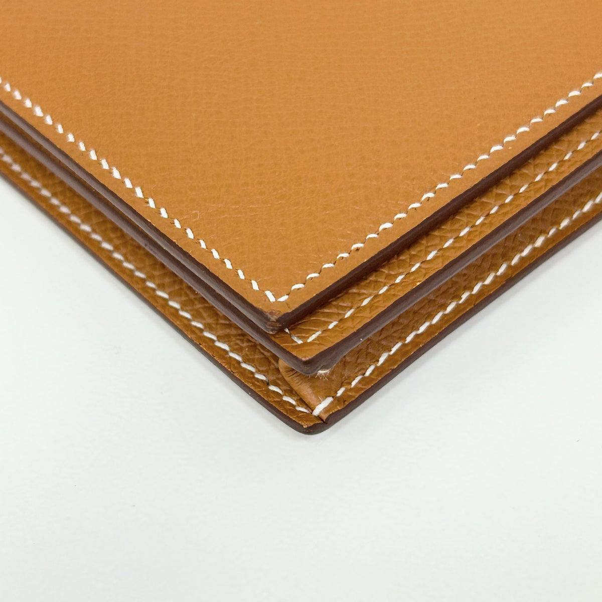 Gold Epsom Leather Bearn Gusset Wallet w/PHW