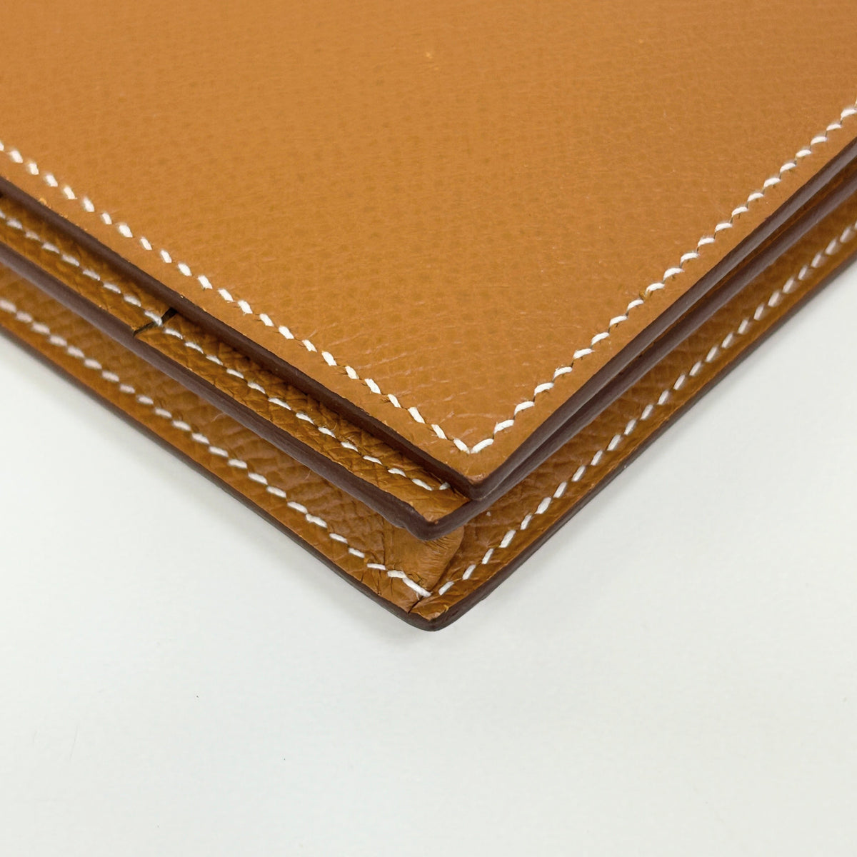 Gold Epsom Leather Bearn Gusset Wallet w/PHW